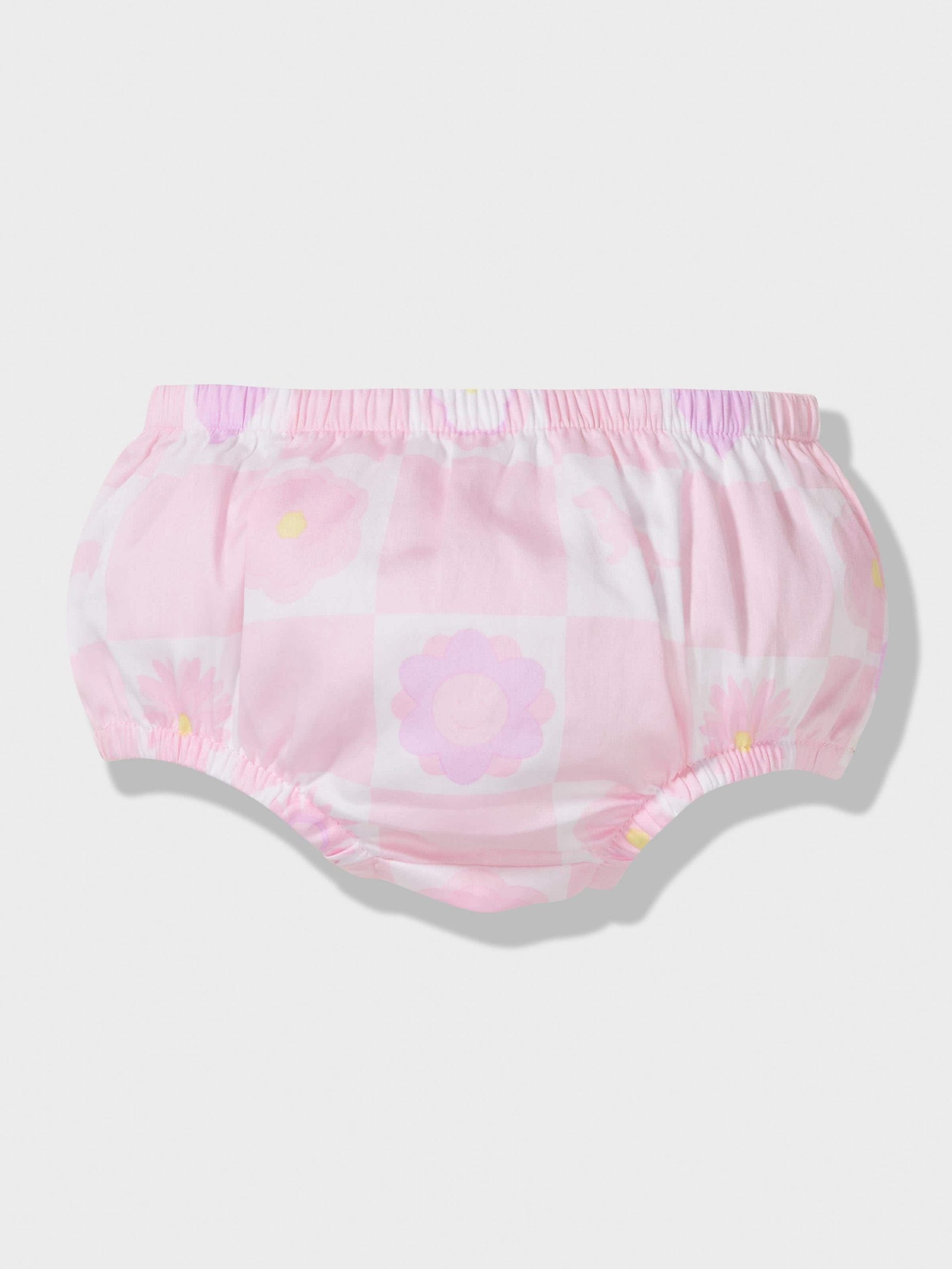 Baby Floral Check Pj Set pink image 1