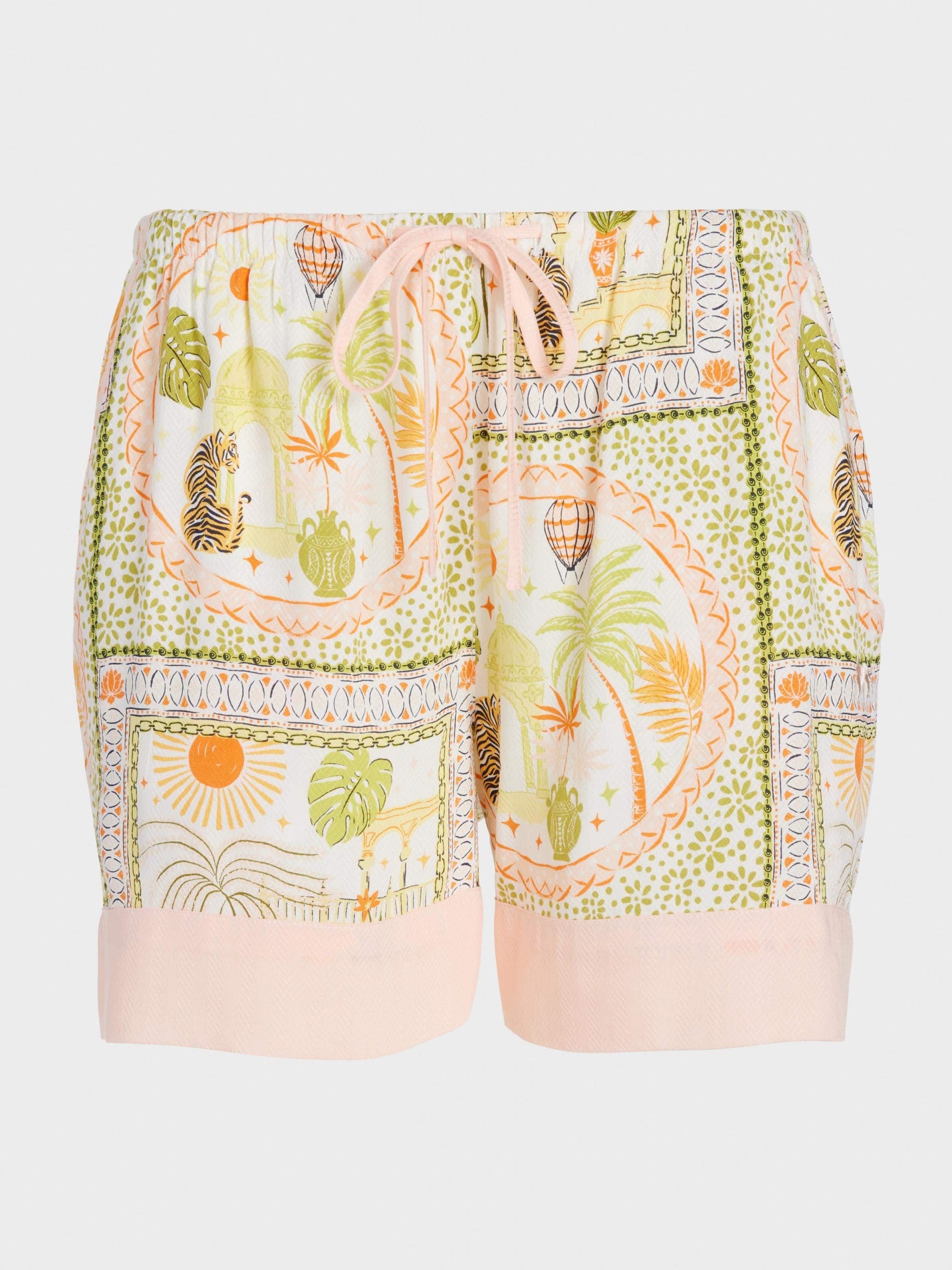 Scarf Print Mid Short multi image 3