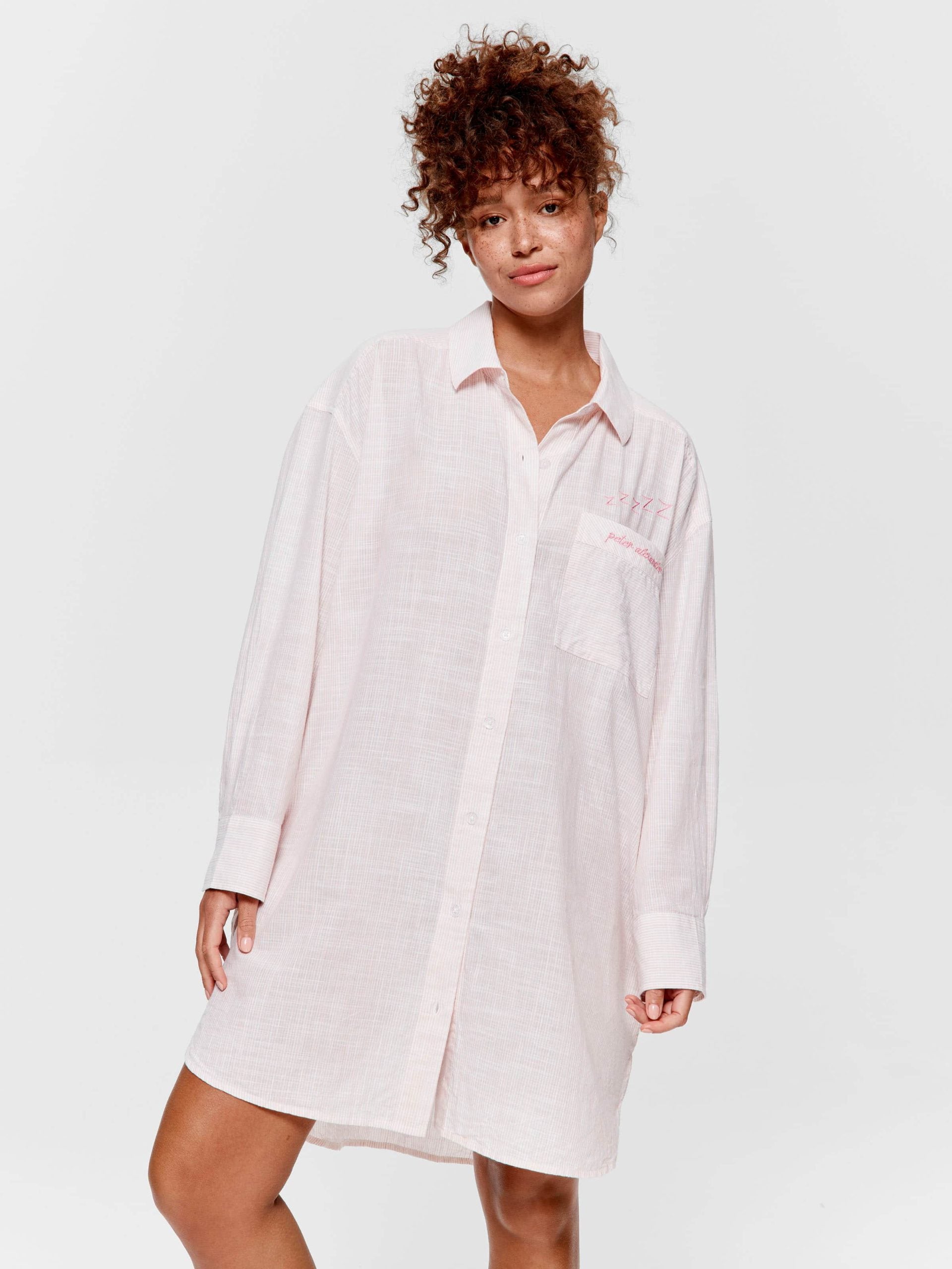 Stripe 100% Cotton Long Sleeve Nightshirt multi image 2