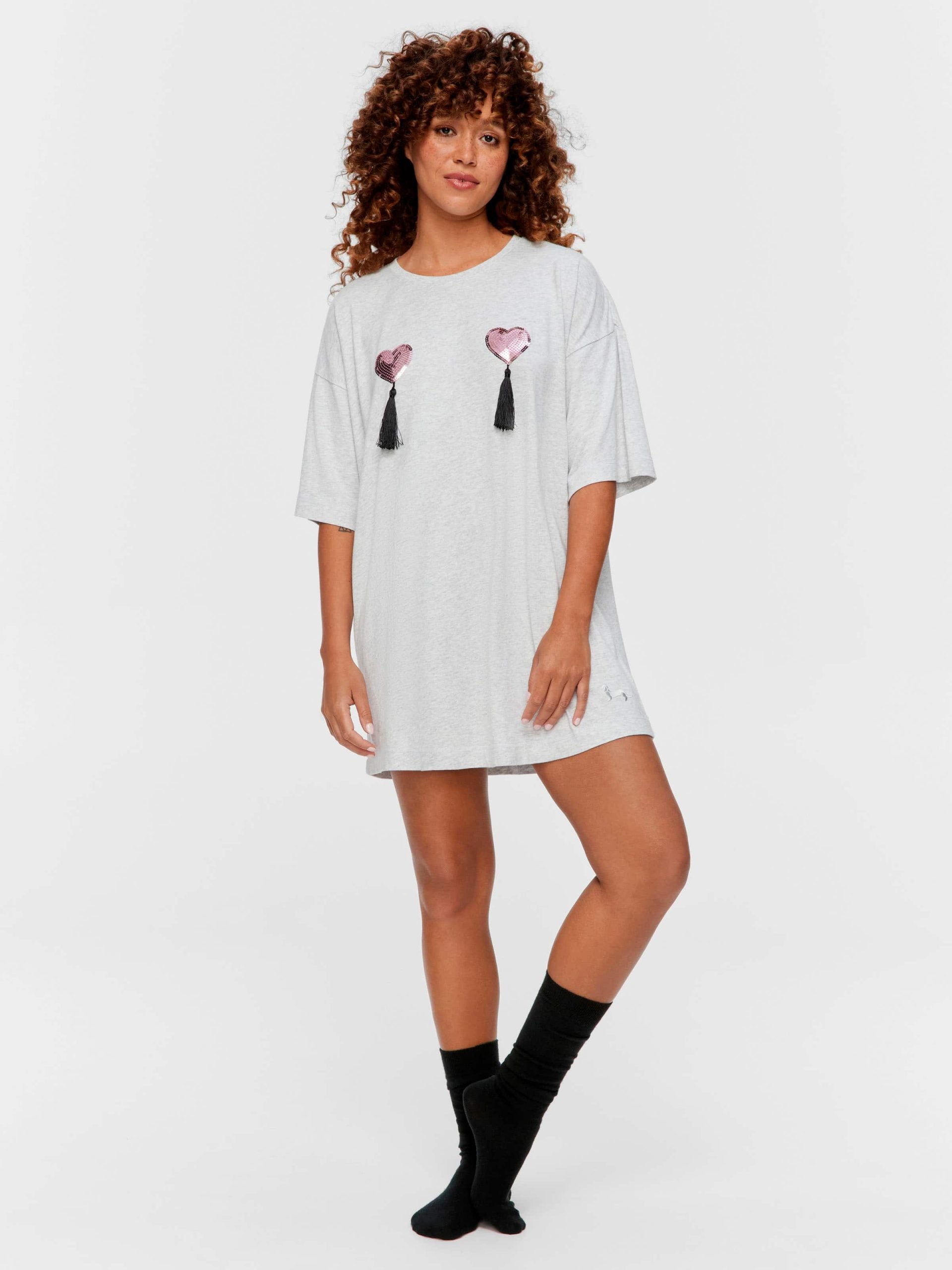 Tassel Sleep Tee grey image 1