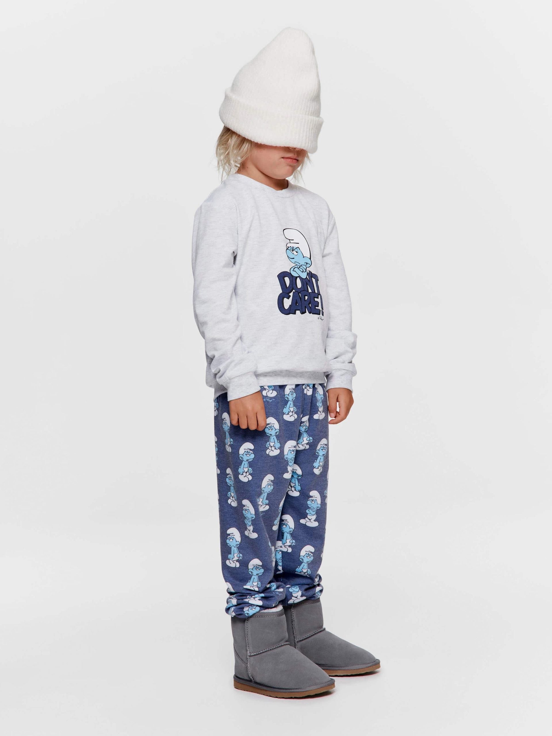 Jnr Boys Grouchy Smurf Pj Set multi image 0