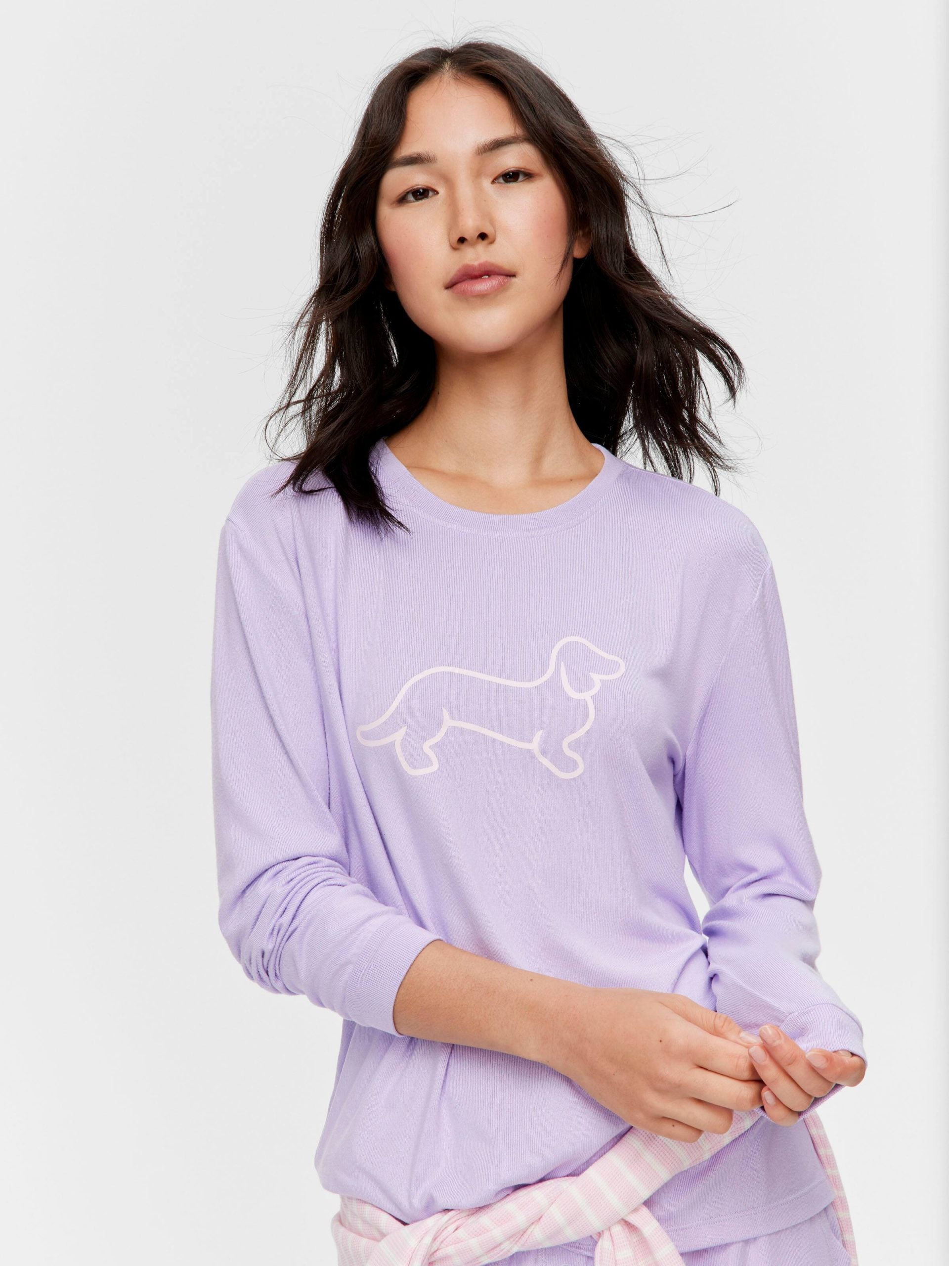 Lilac Logo Plush Sweater lilac image 0