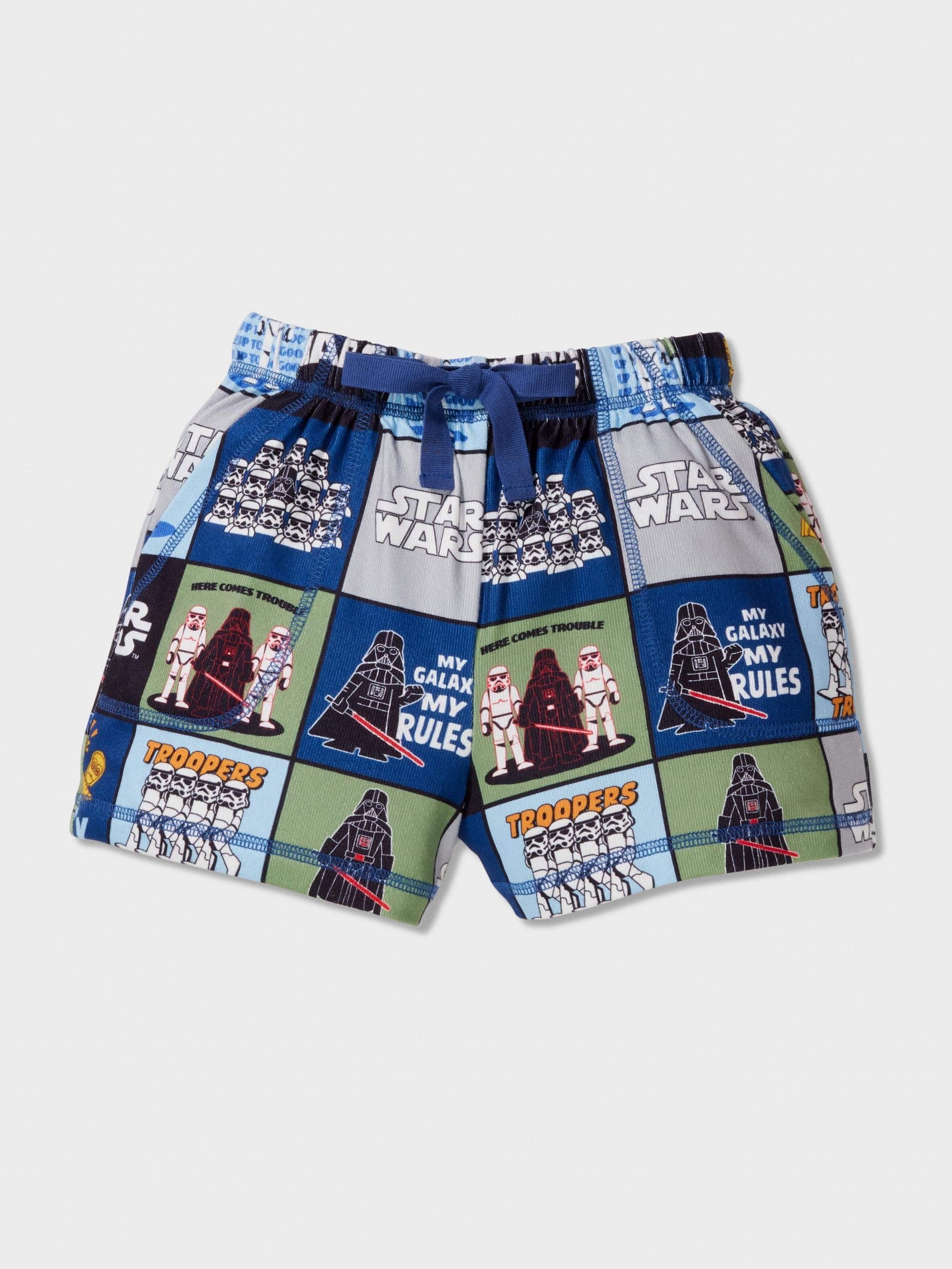 Jnr Boys Star Wars Trouble Short Plush Pj Set Multi image 1