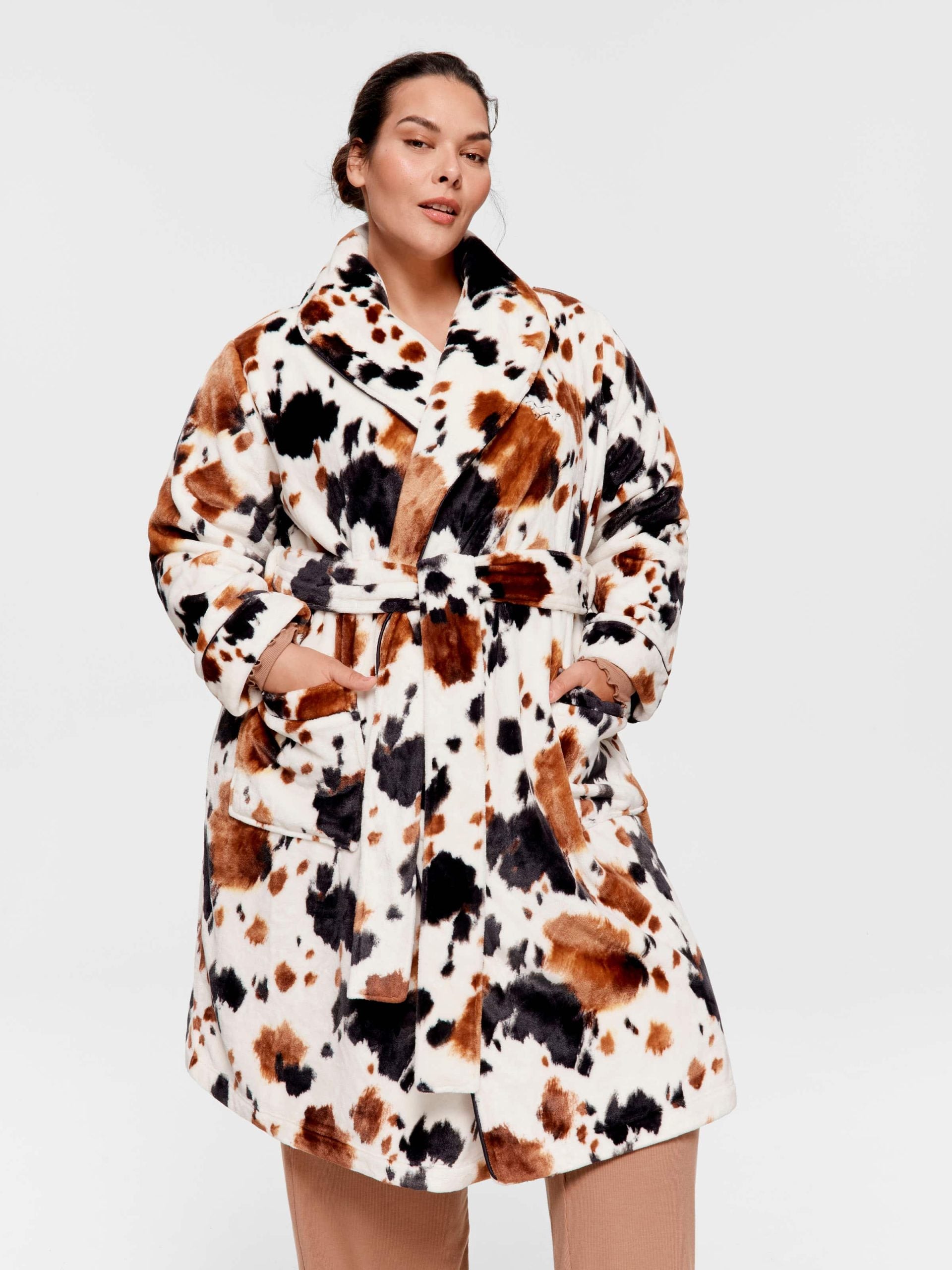 P.A. Plus Cow Print Gown Multi image 1