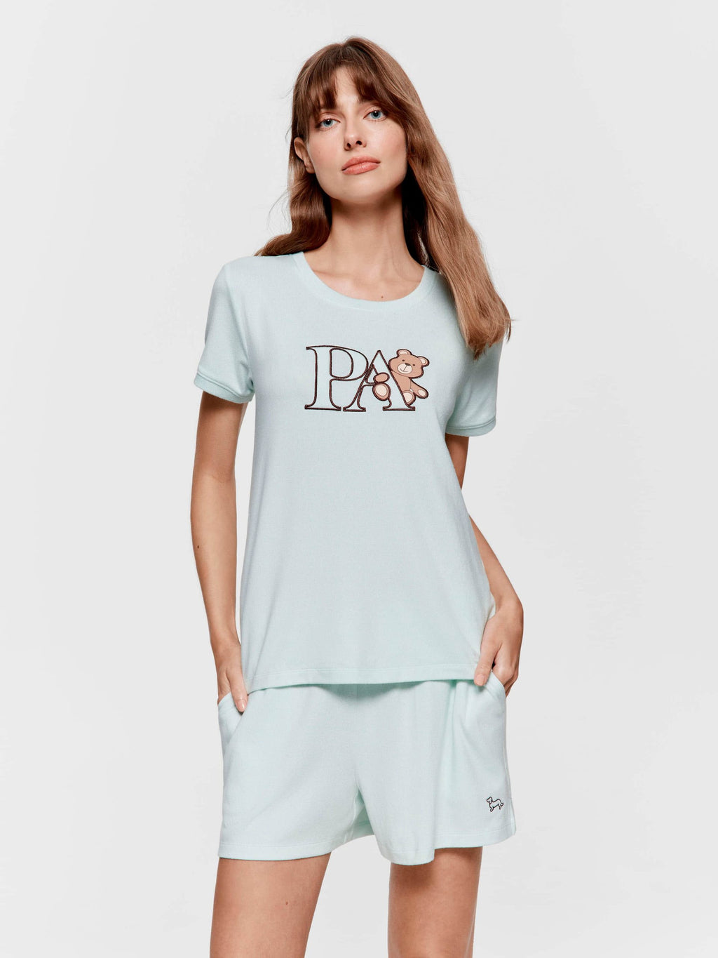 Mint Plush Logo Teddy Tee mint image 1