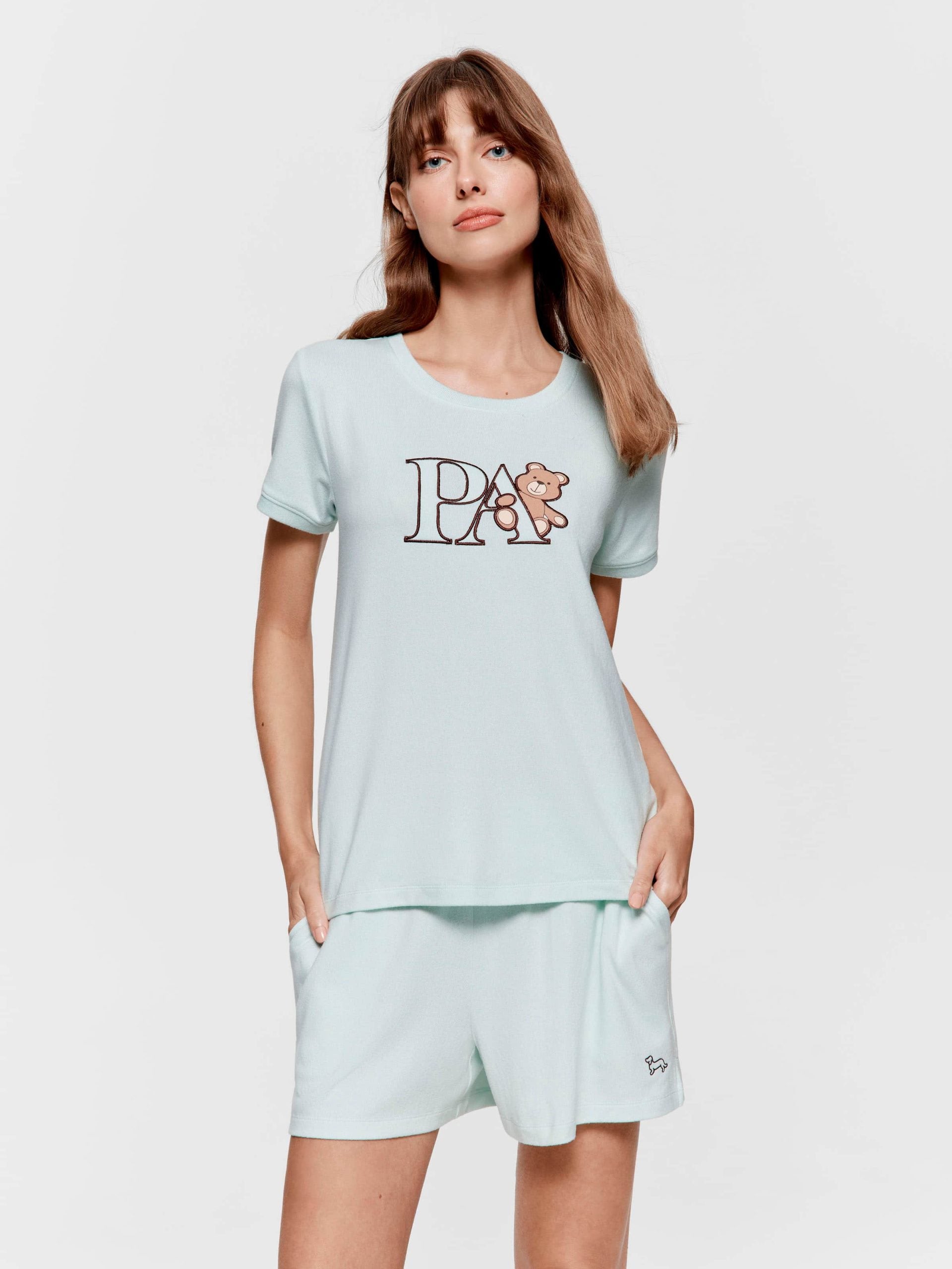 Mint Plush Logo Teddy Tee mint image 1