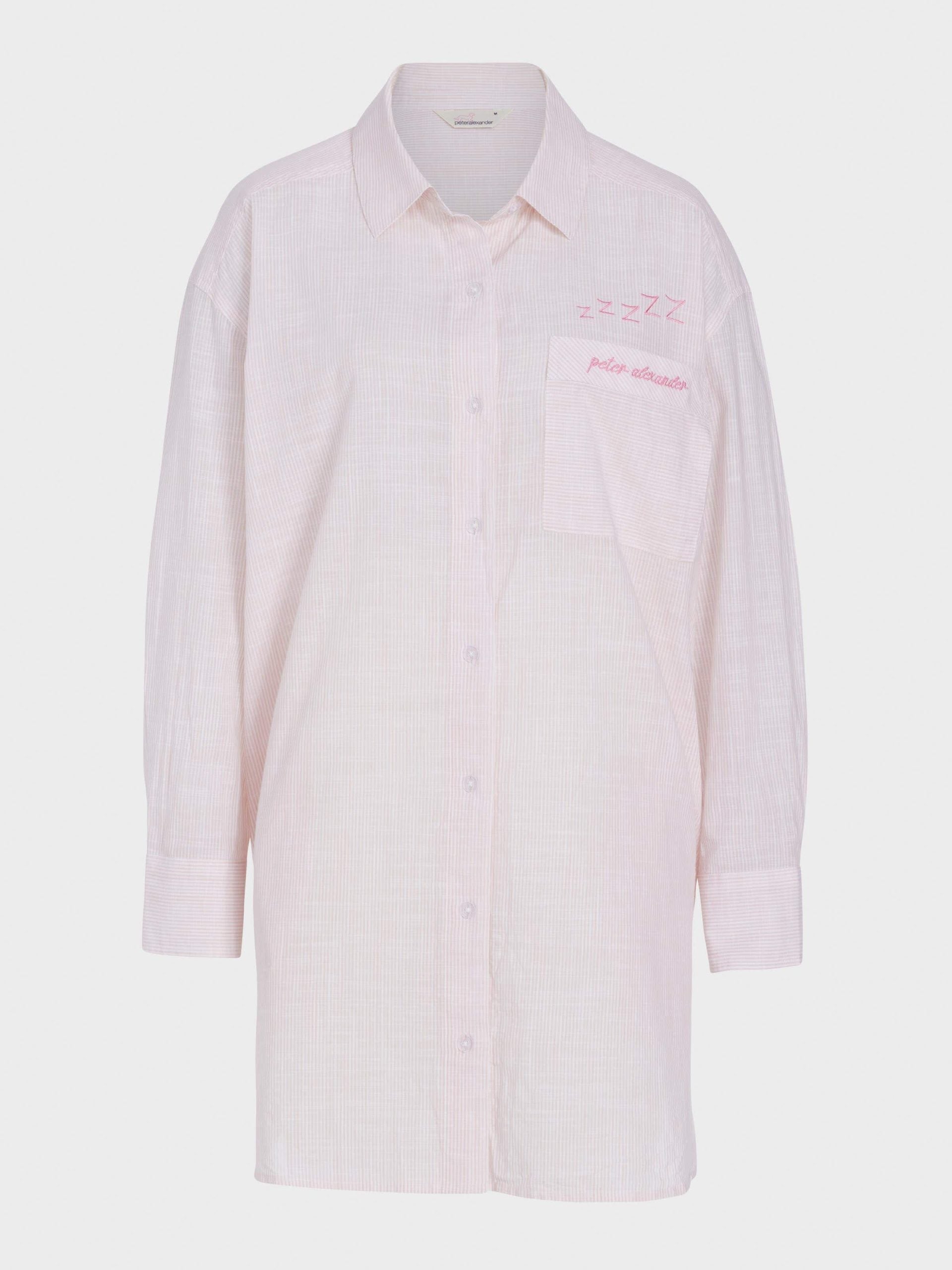 Stripe 100% Cotton Long Sleeve Nightshirt multi image 3