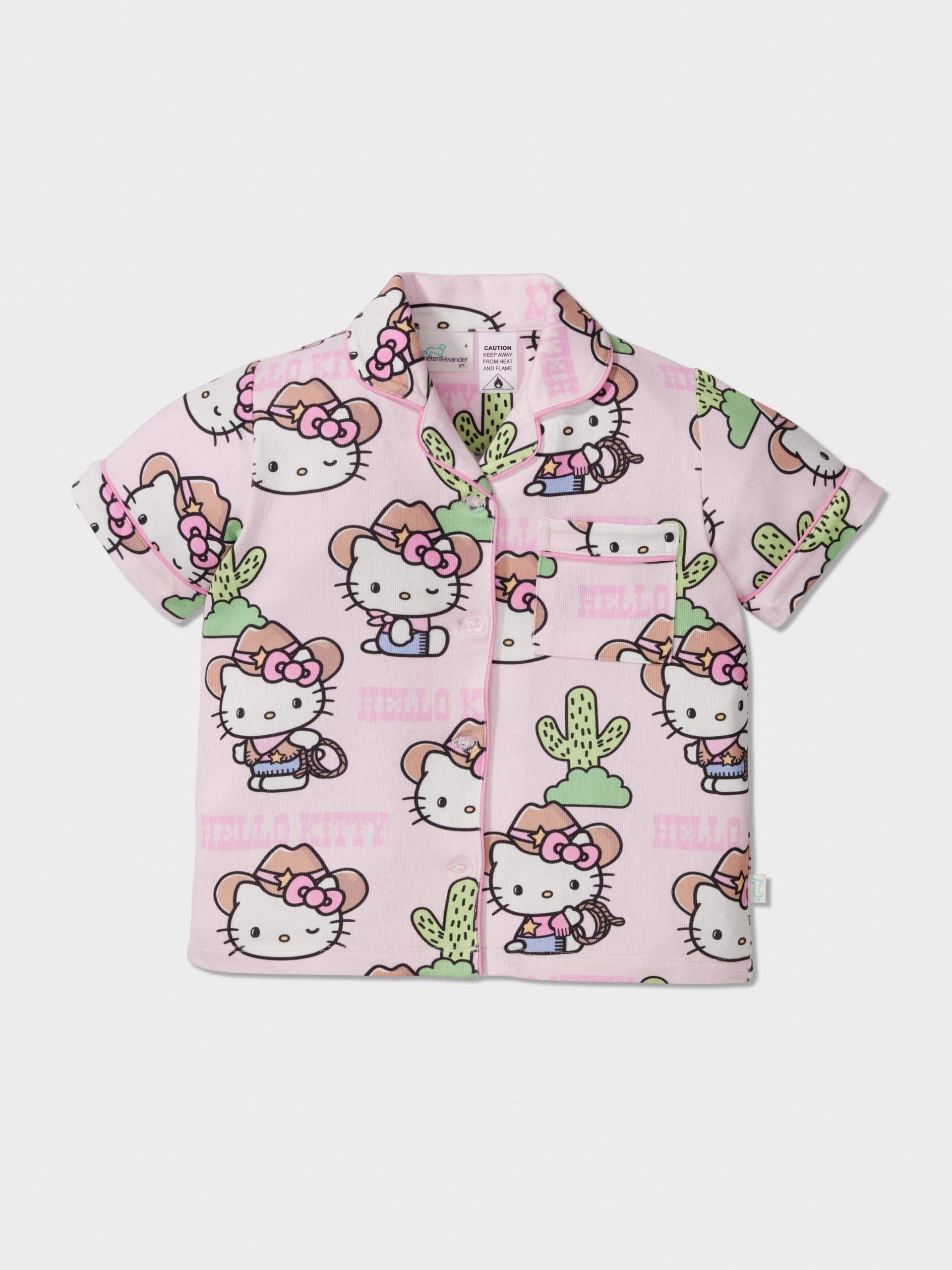 Jnr Girls Hello Kitty Plush Classic Shortie Pj Set Multi image 2