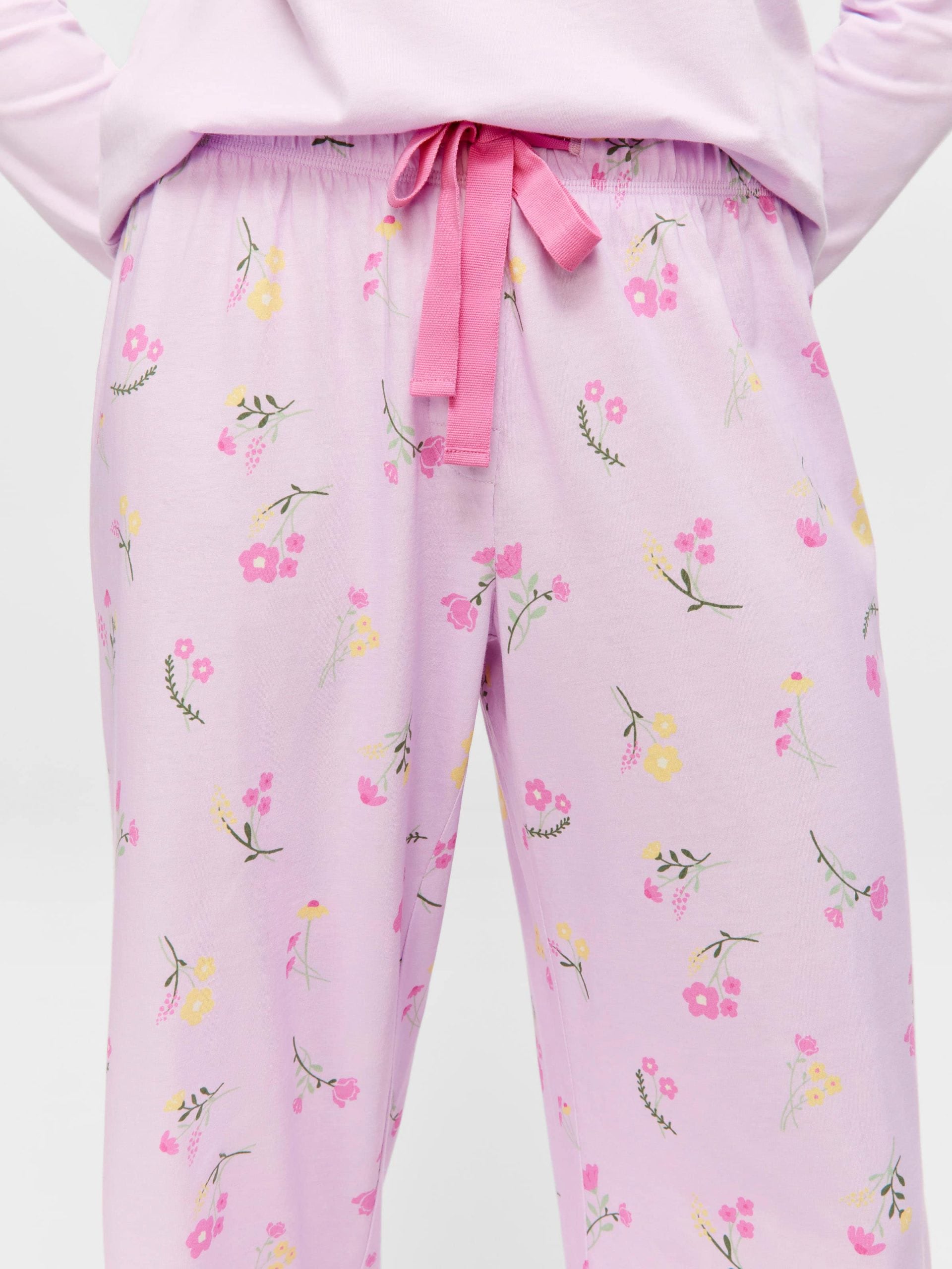 Purple Floral Ditsy Tapered Pj Pant multi image 2