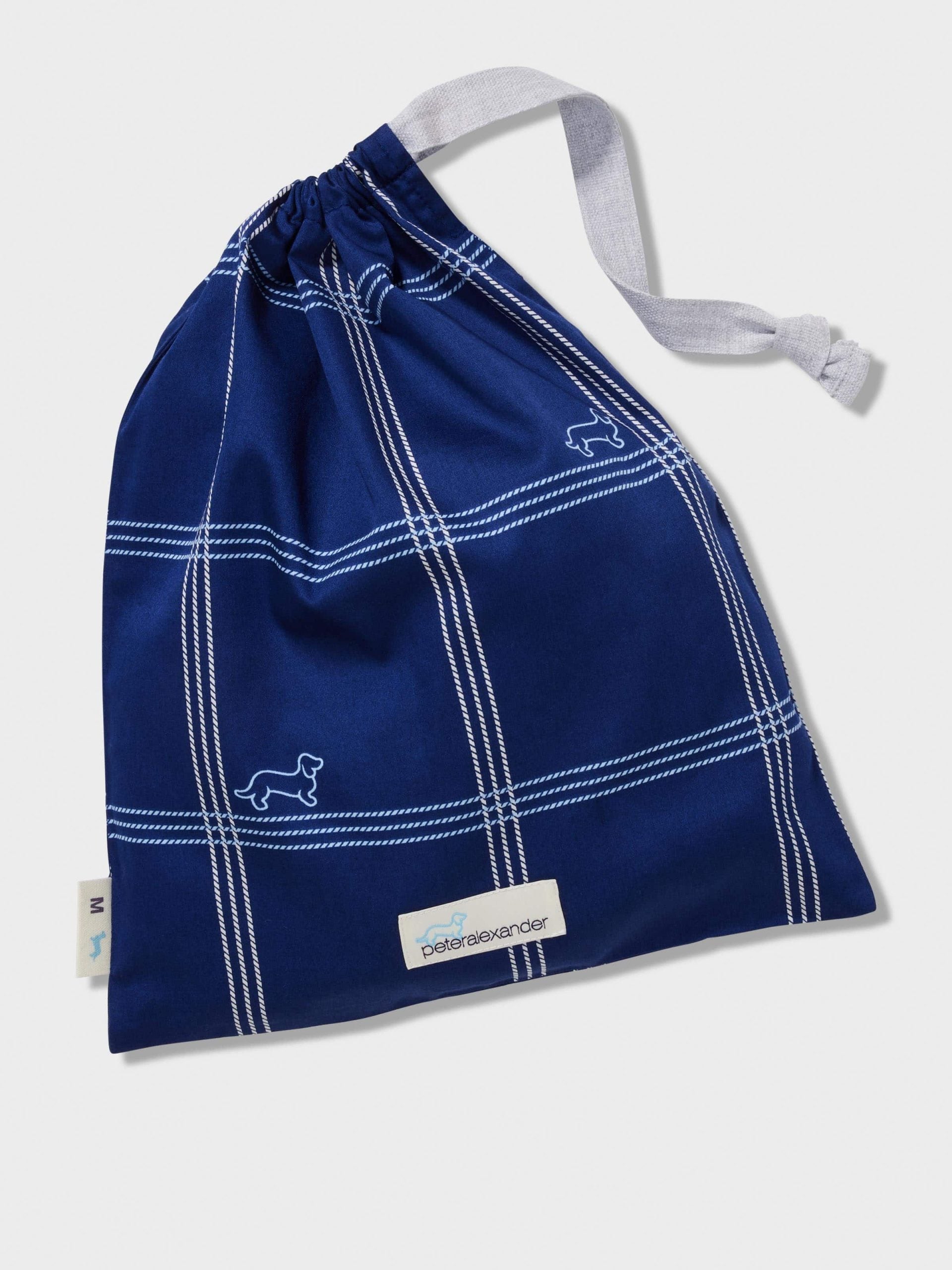 Navy Windowpane Short Sleeve Pj Set multi image 4