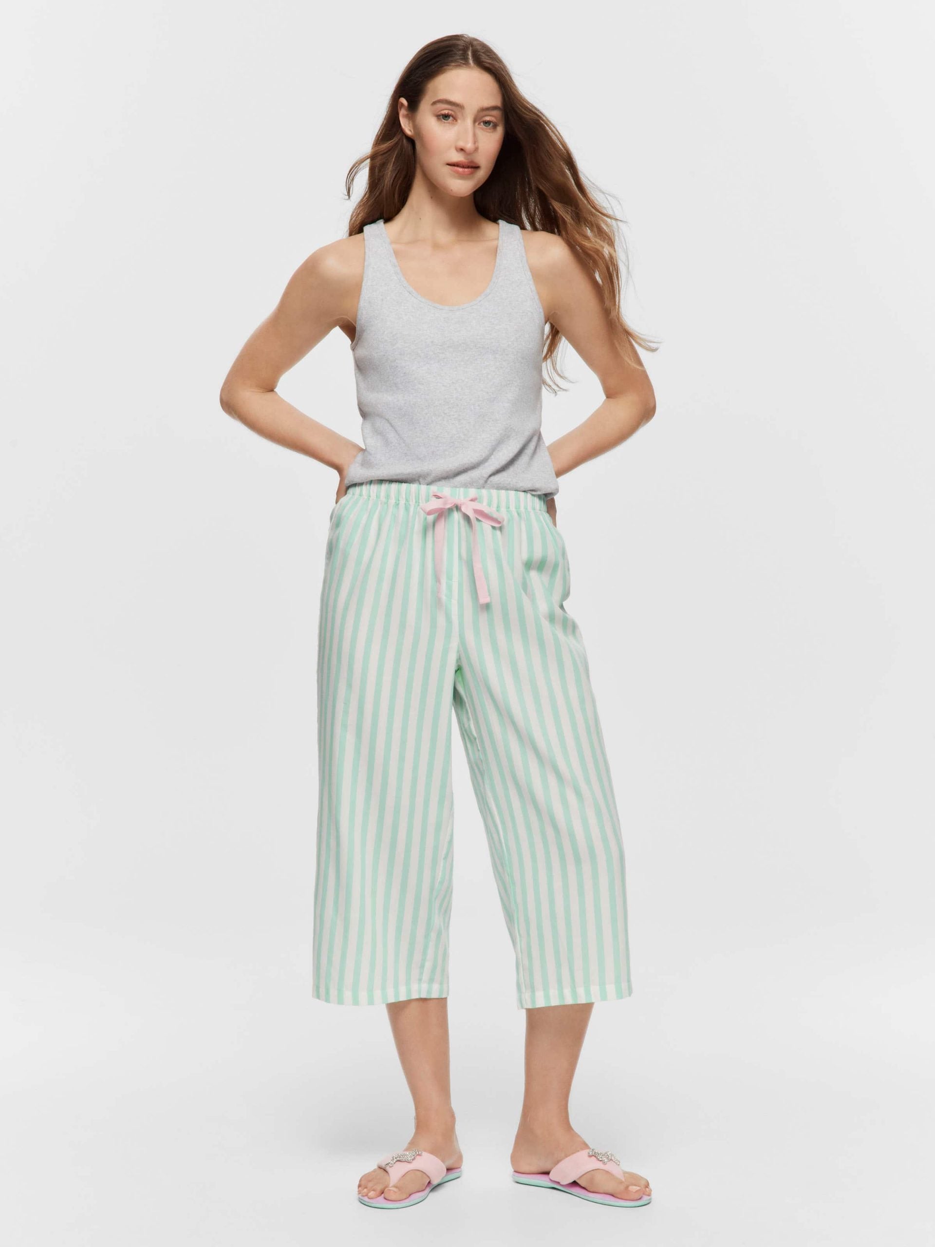 Green Stripe 3/4 Pj Pant multi image 0