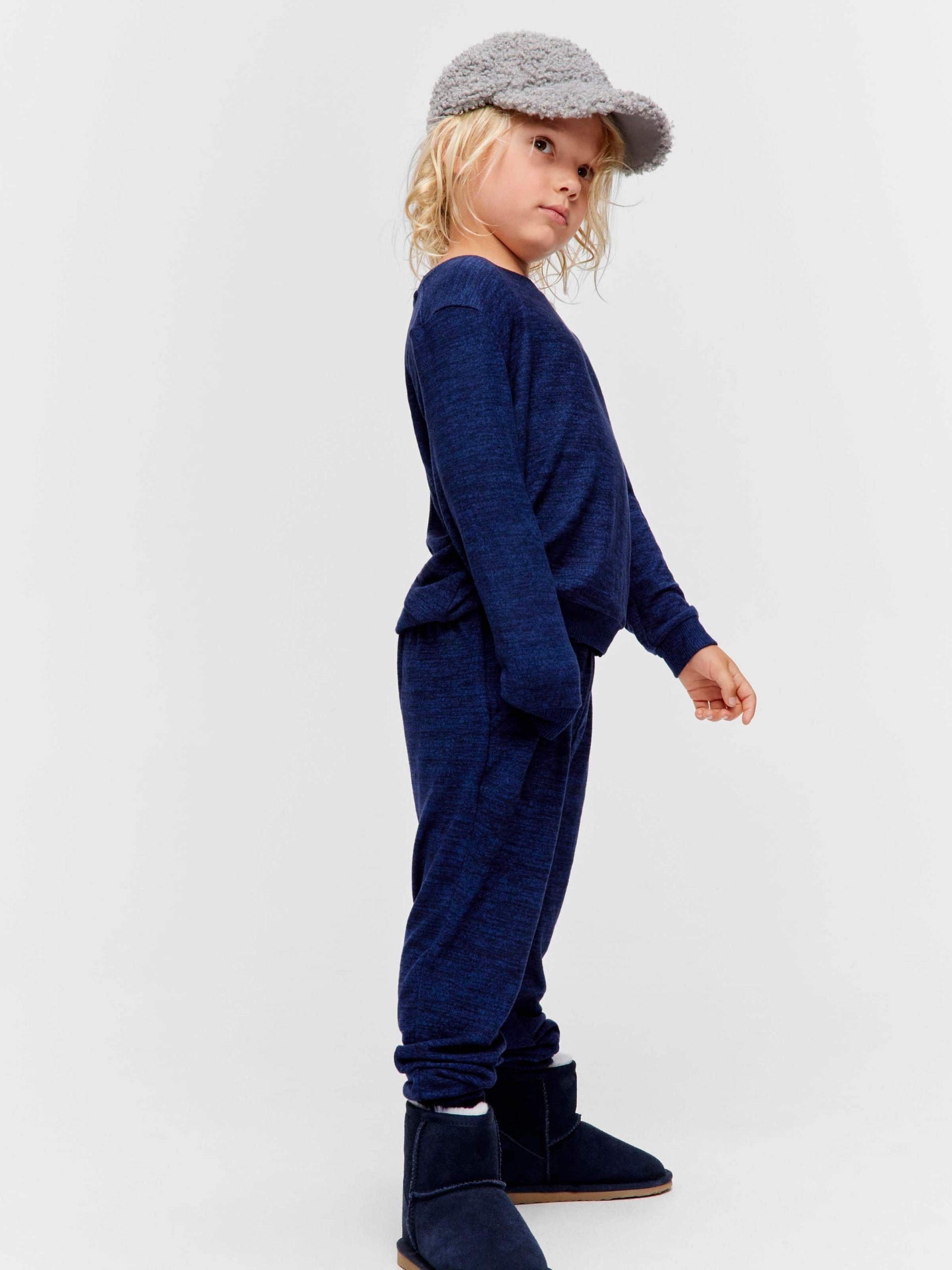 Jnr Boys Fuzzy Navy Pj Set navymarle image 0