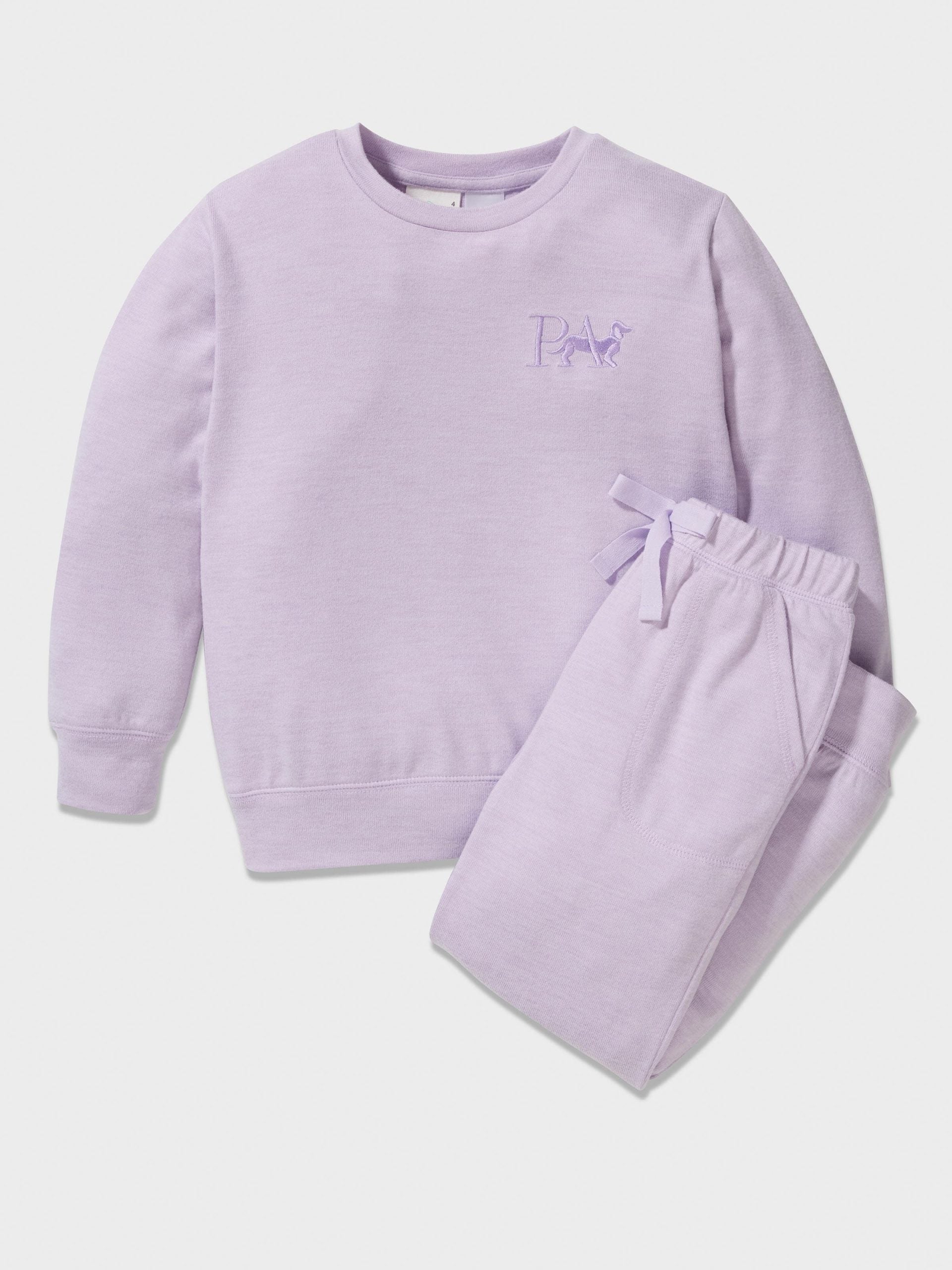 Girls Lilac Plush Pj Set lilac image 0