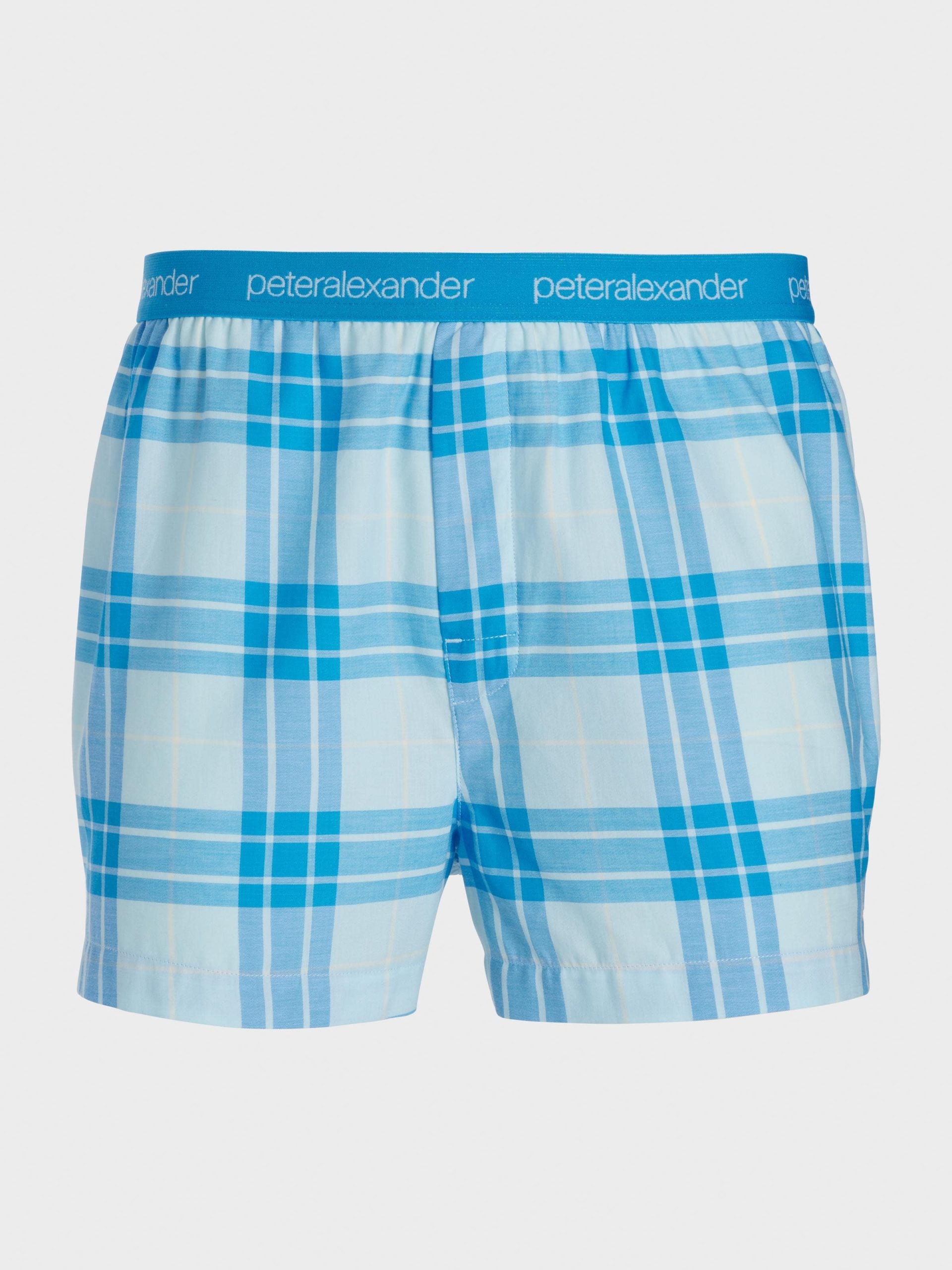 Blue Windowpane Boxer Short multi image 3