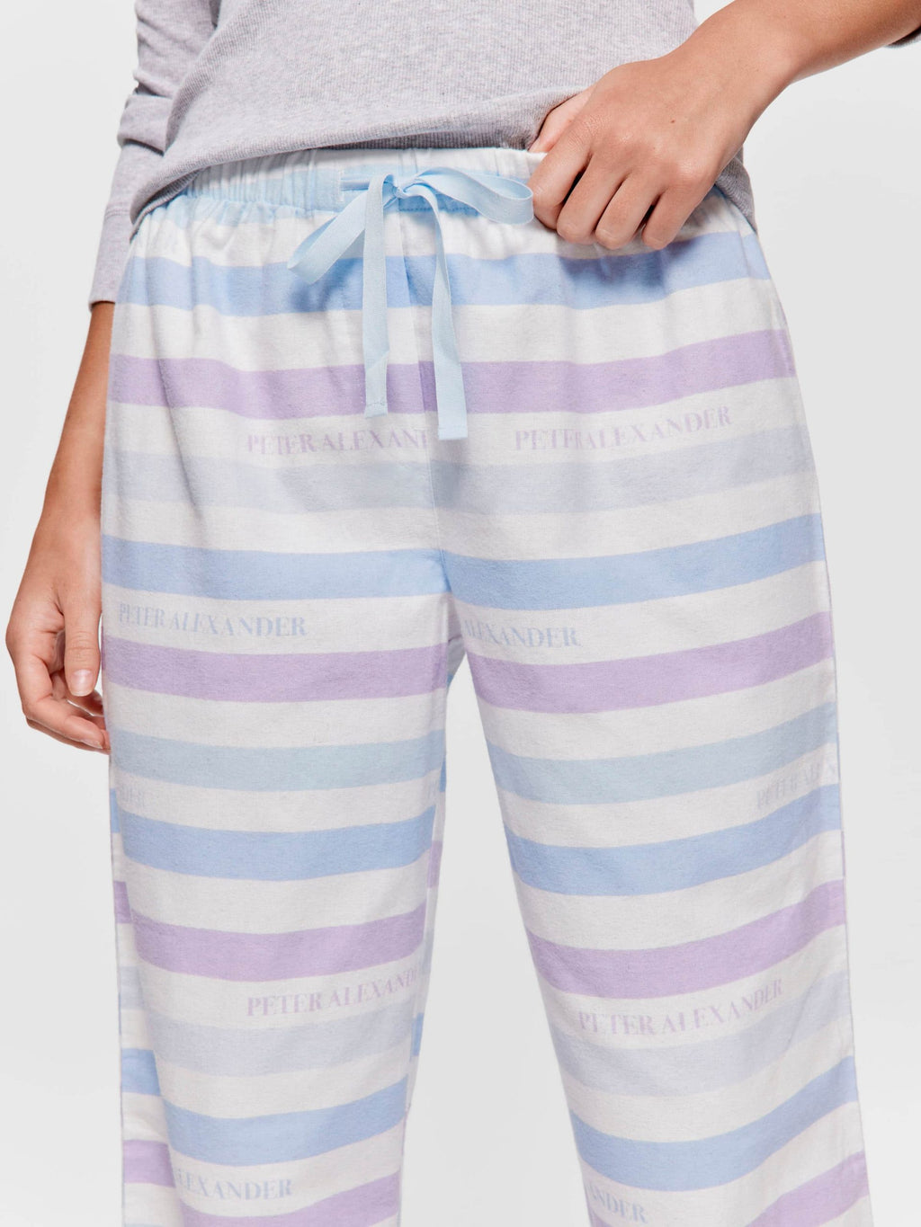 Blue Branded Stripe Classic Flannelette Pj Pant multi image 2