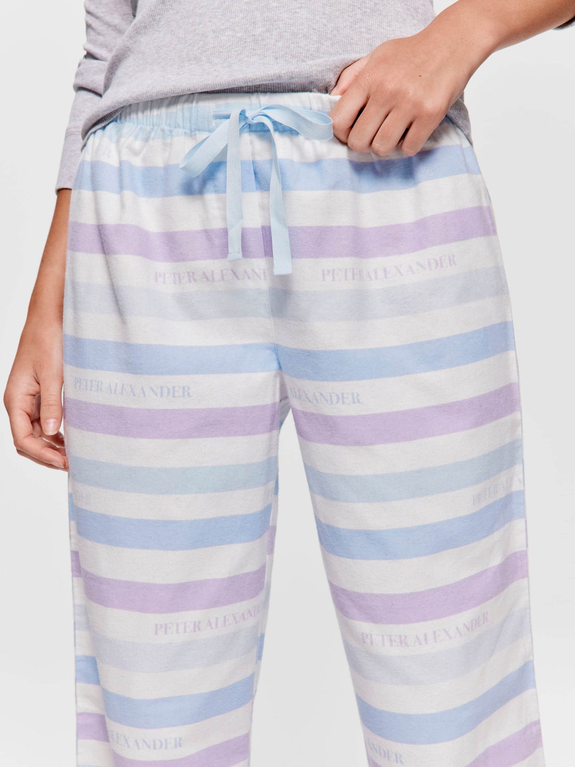 Blue Branded Stripe Classic Flannelette Pj Pant multi image 2