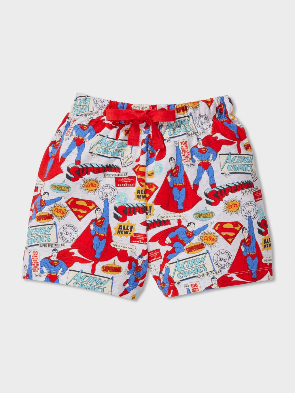 Jnr Boys Superman Comic Short Pj Set Multi image 1
