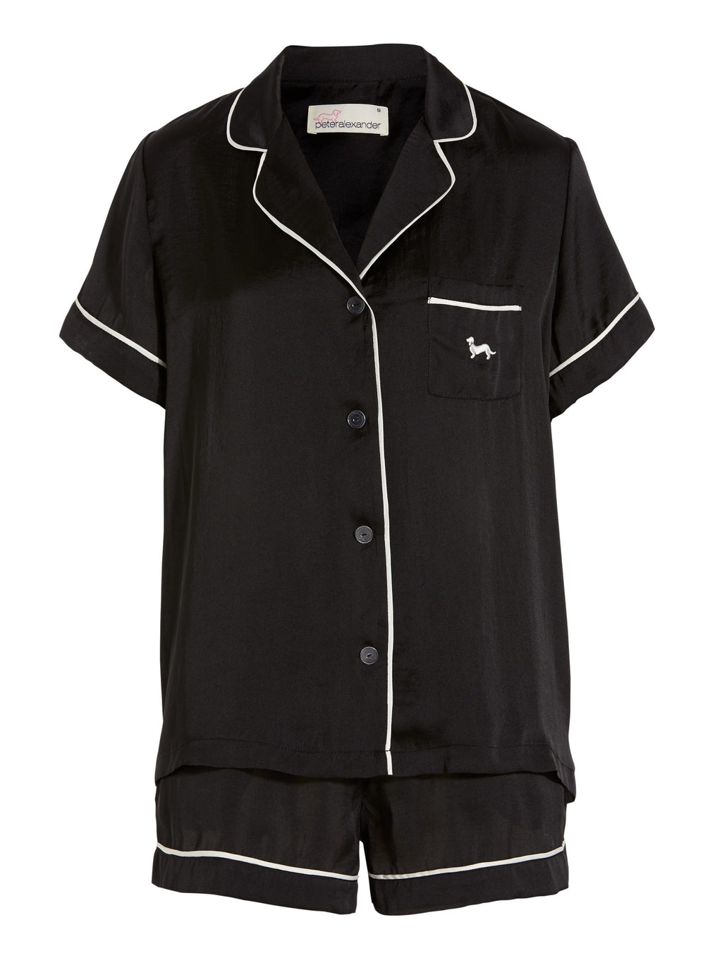 Black Chic Satin Pj Set black image 4