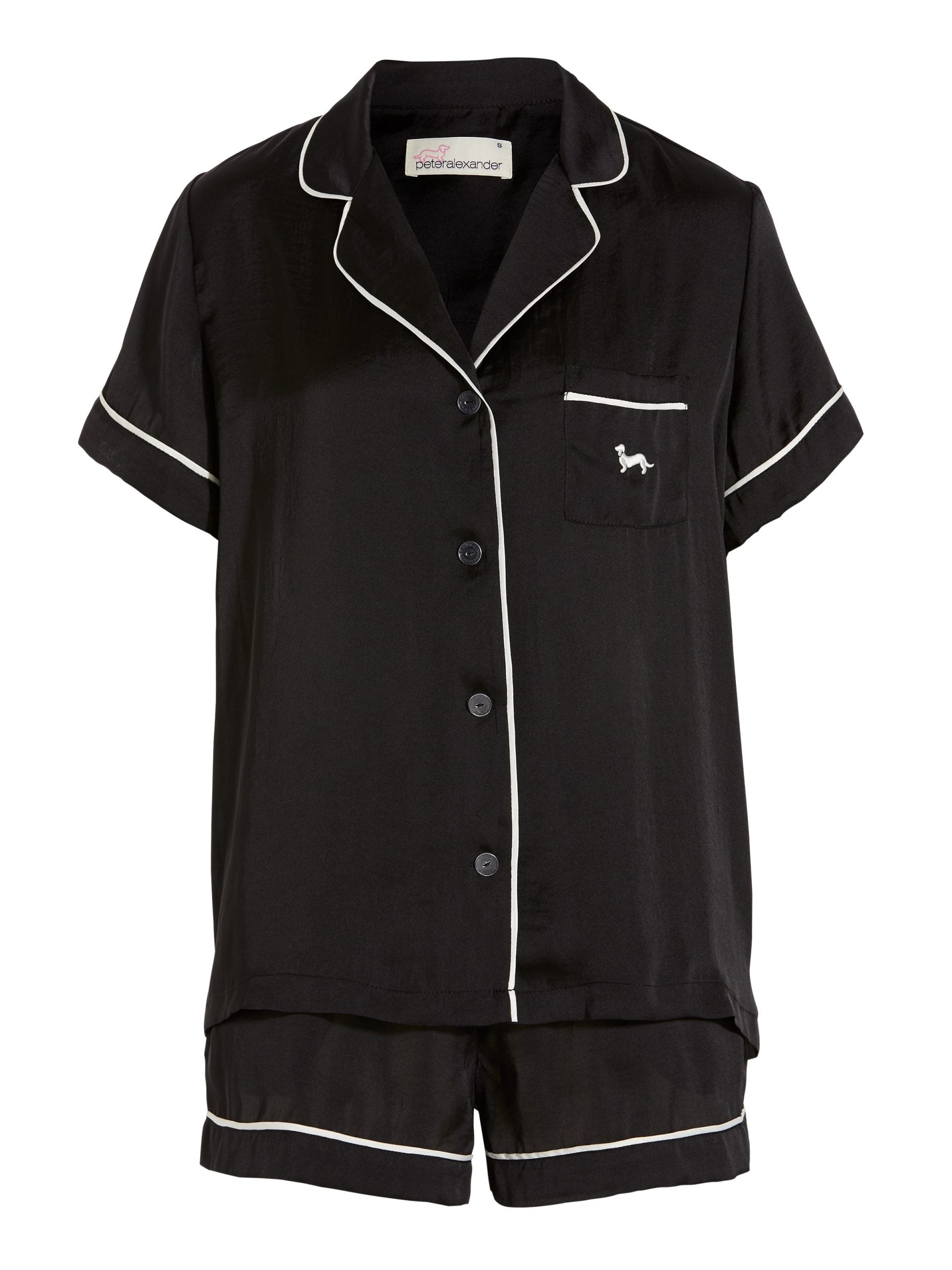 Black Chic Satin Pj Set black image 4