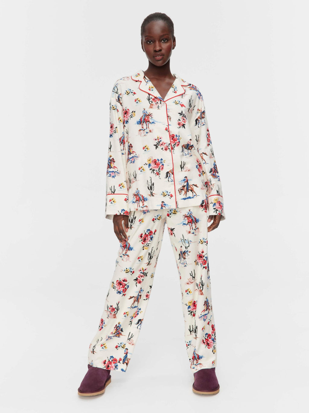 Cowboy Bamboo Flannelette Classic Pj Set Multi image 0
