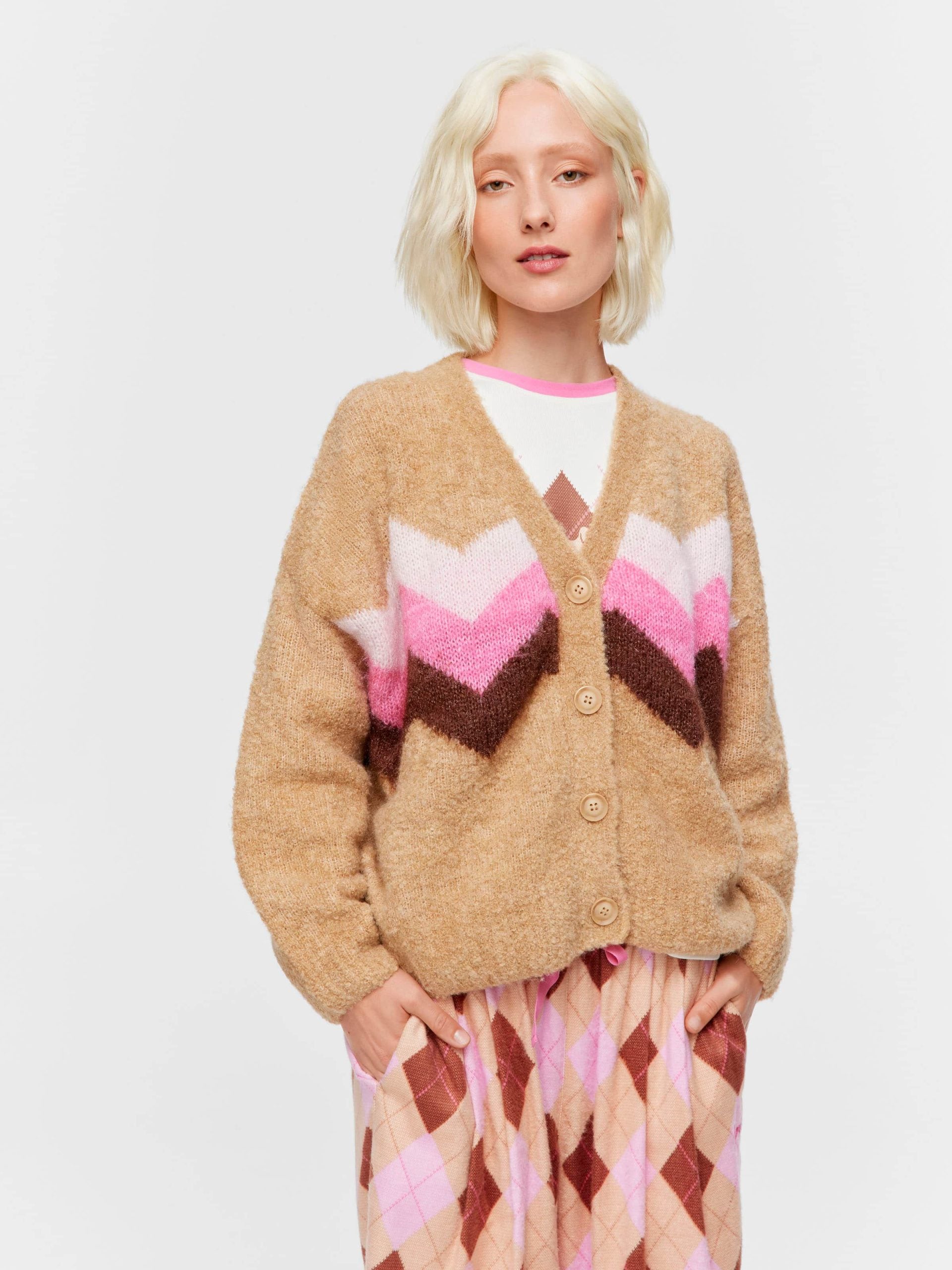 Zig Zag Knit Cardi multi image 0