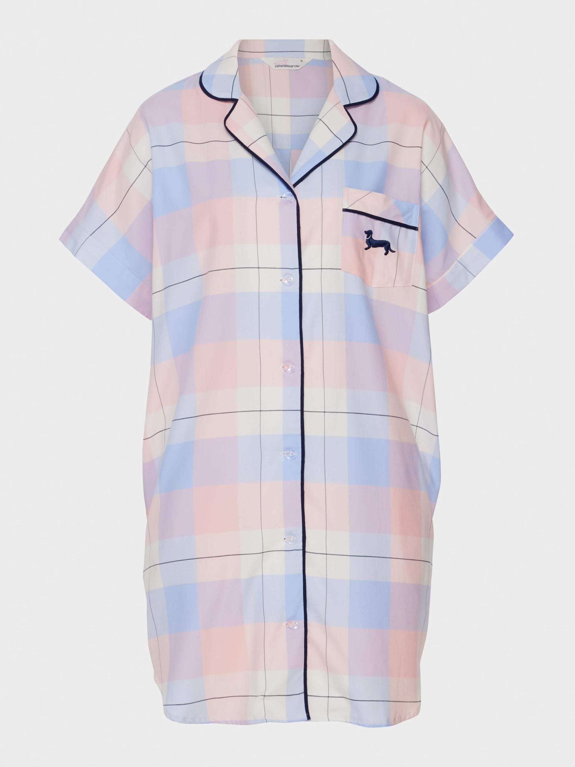 Pastel Buffalo Check 100% Cotton Nightshirt multi image 3