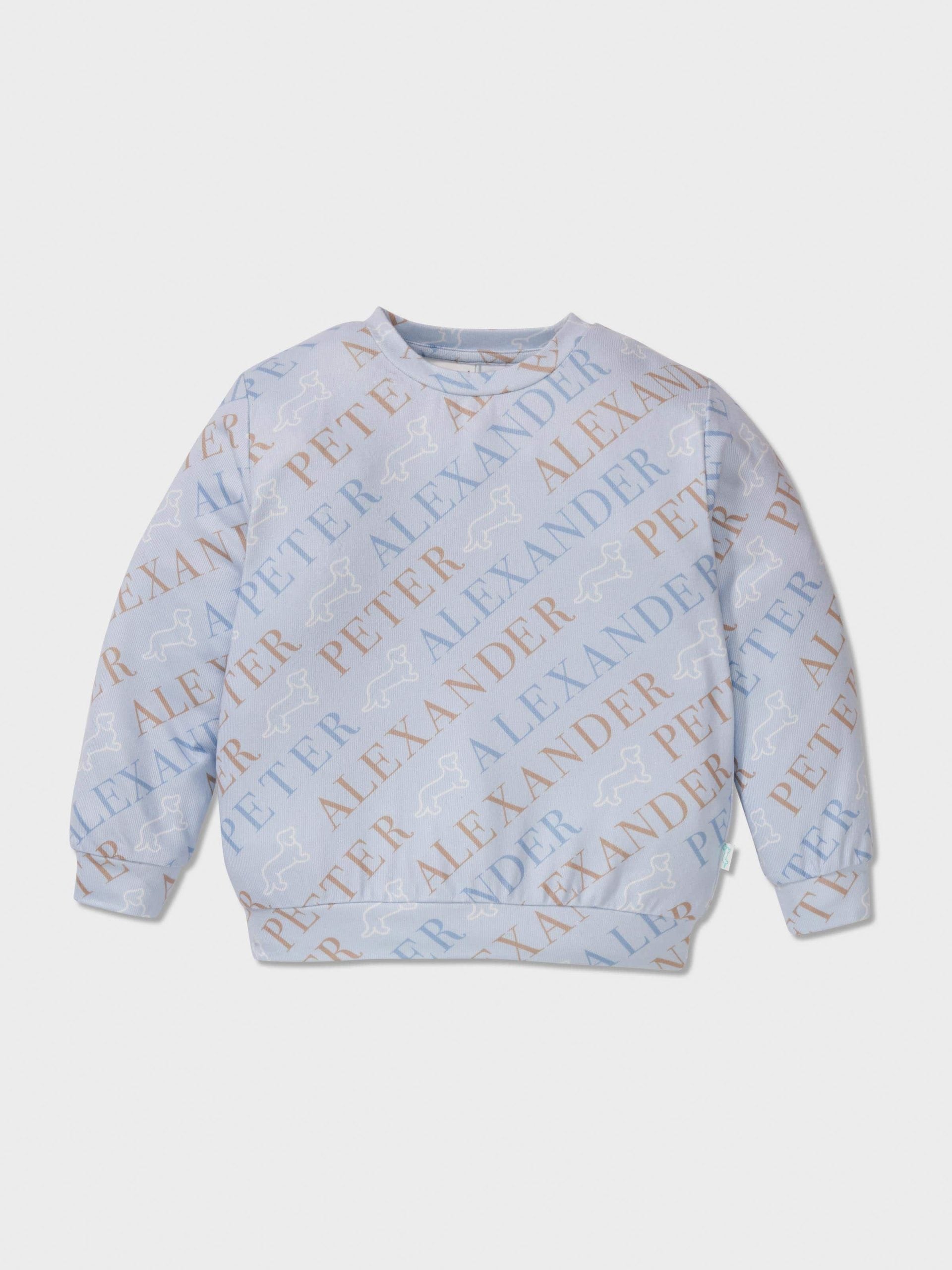 Boys Heritage Logo Pj Set dustyblue image 2