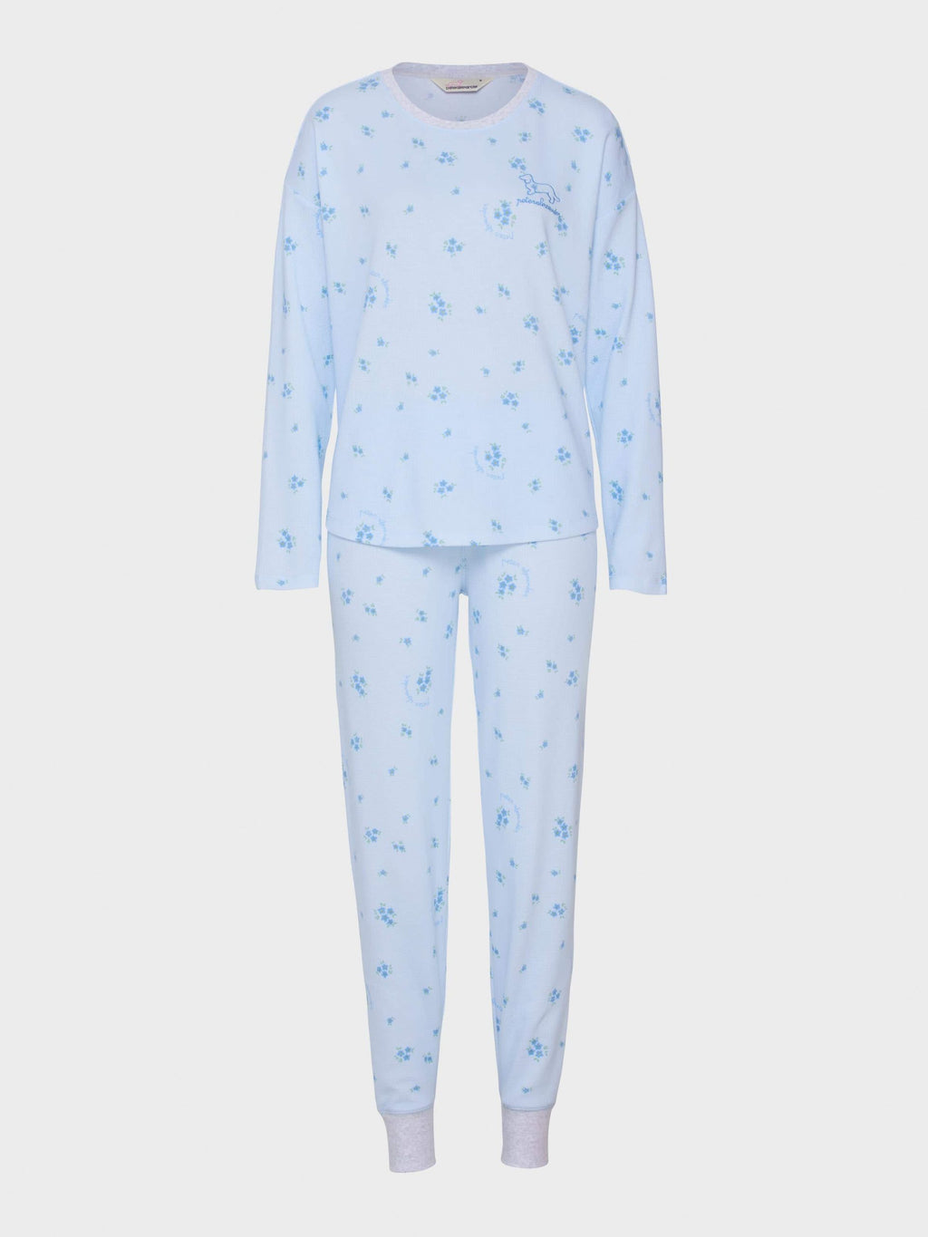 Floral Waffle Pj Set blue image 4
