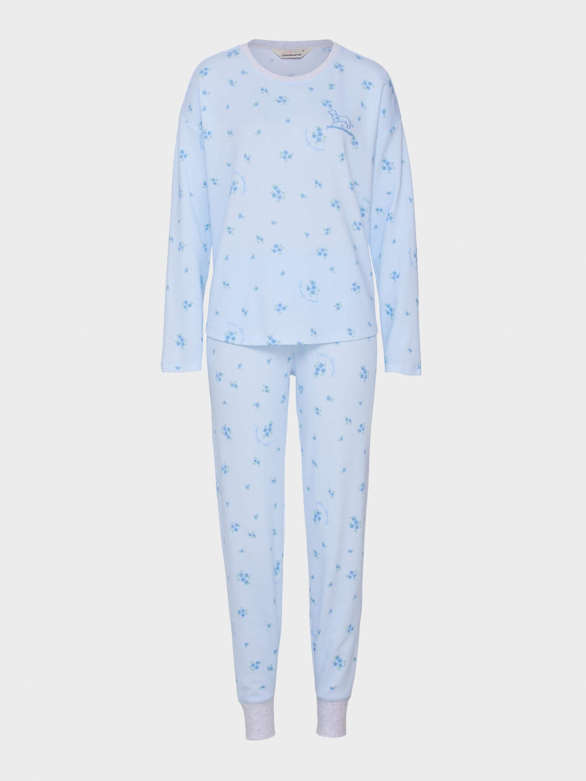 Floral Waffle Pj Set blue image 4
