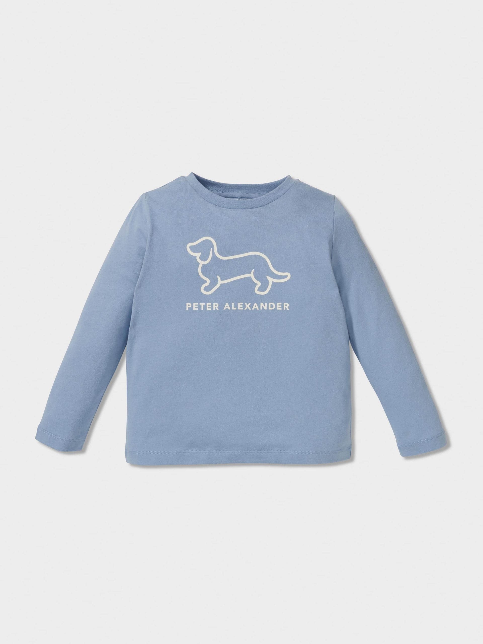 Jnr Boys Blue Check Long Pj Set multi image 2