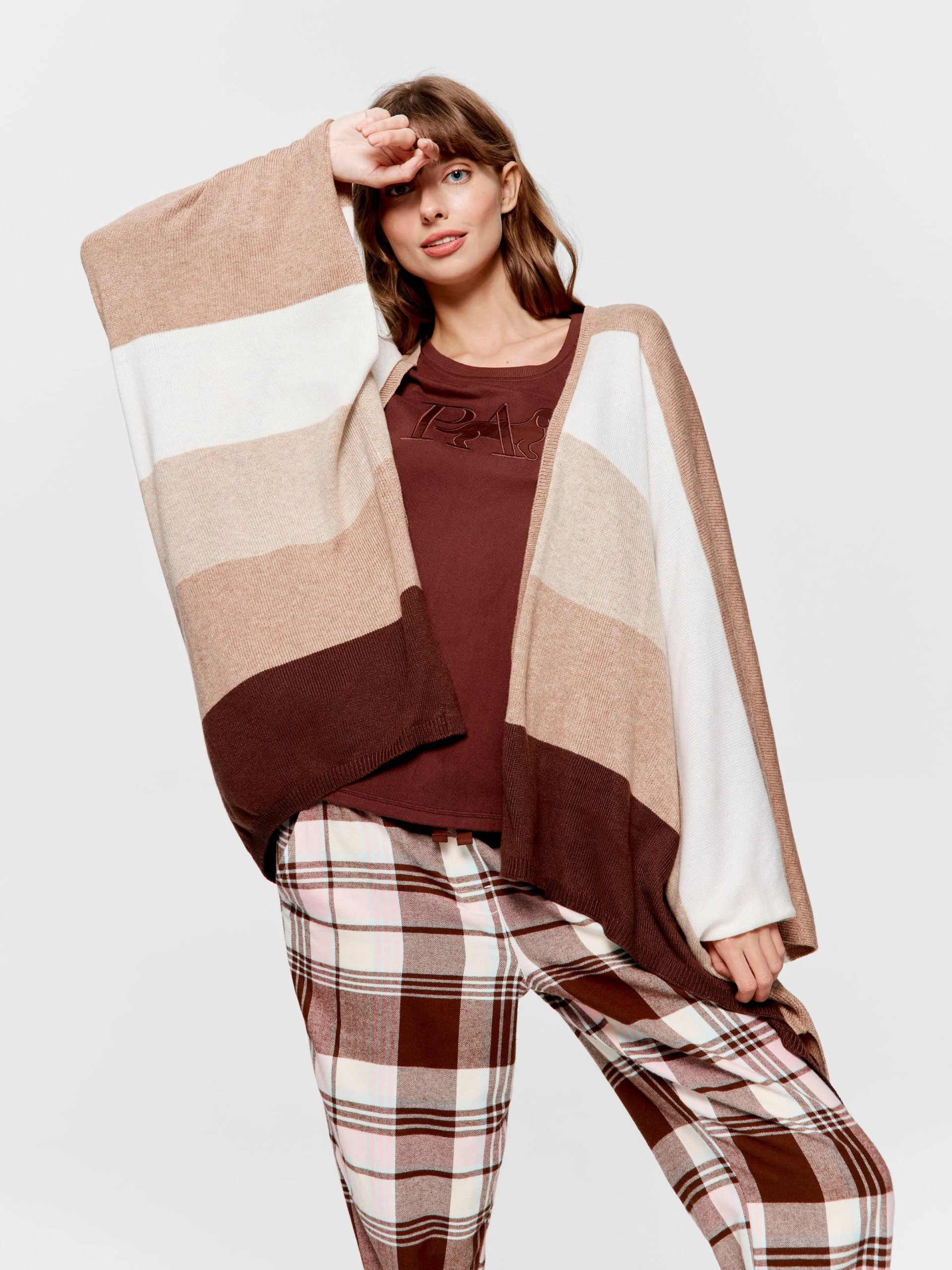 Stripe Poncho multi image 1