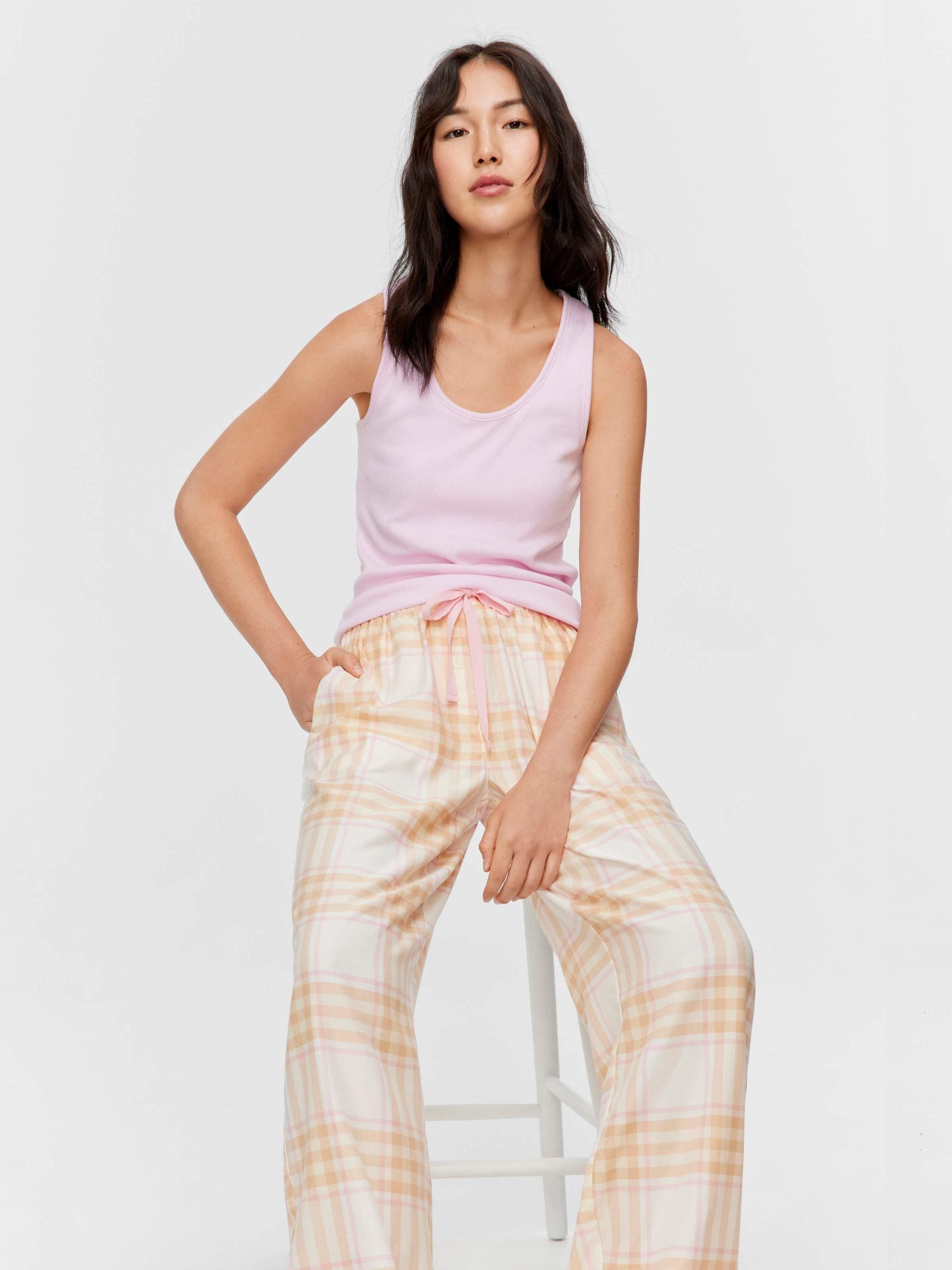 Caramel Check Classic Long Pj Pant multi image 0