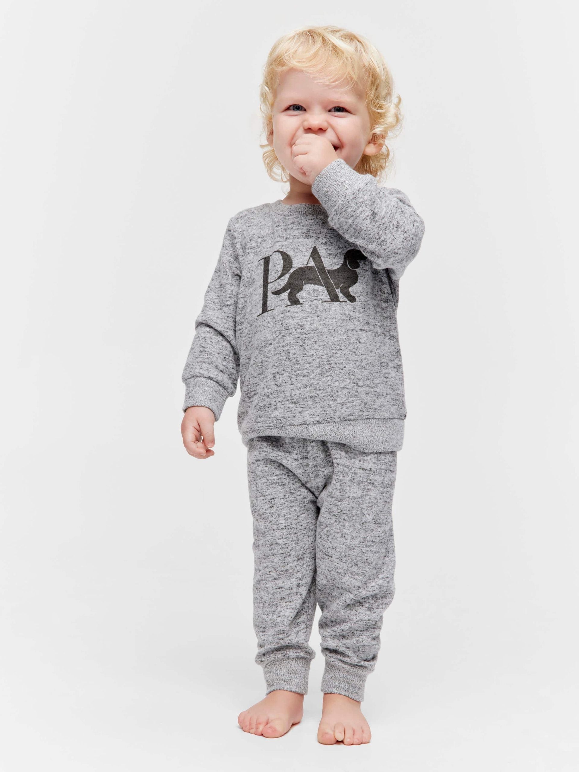 Baby Grey Marle Pj Set greymarle image 1