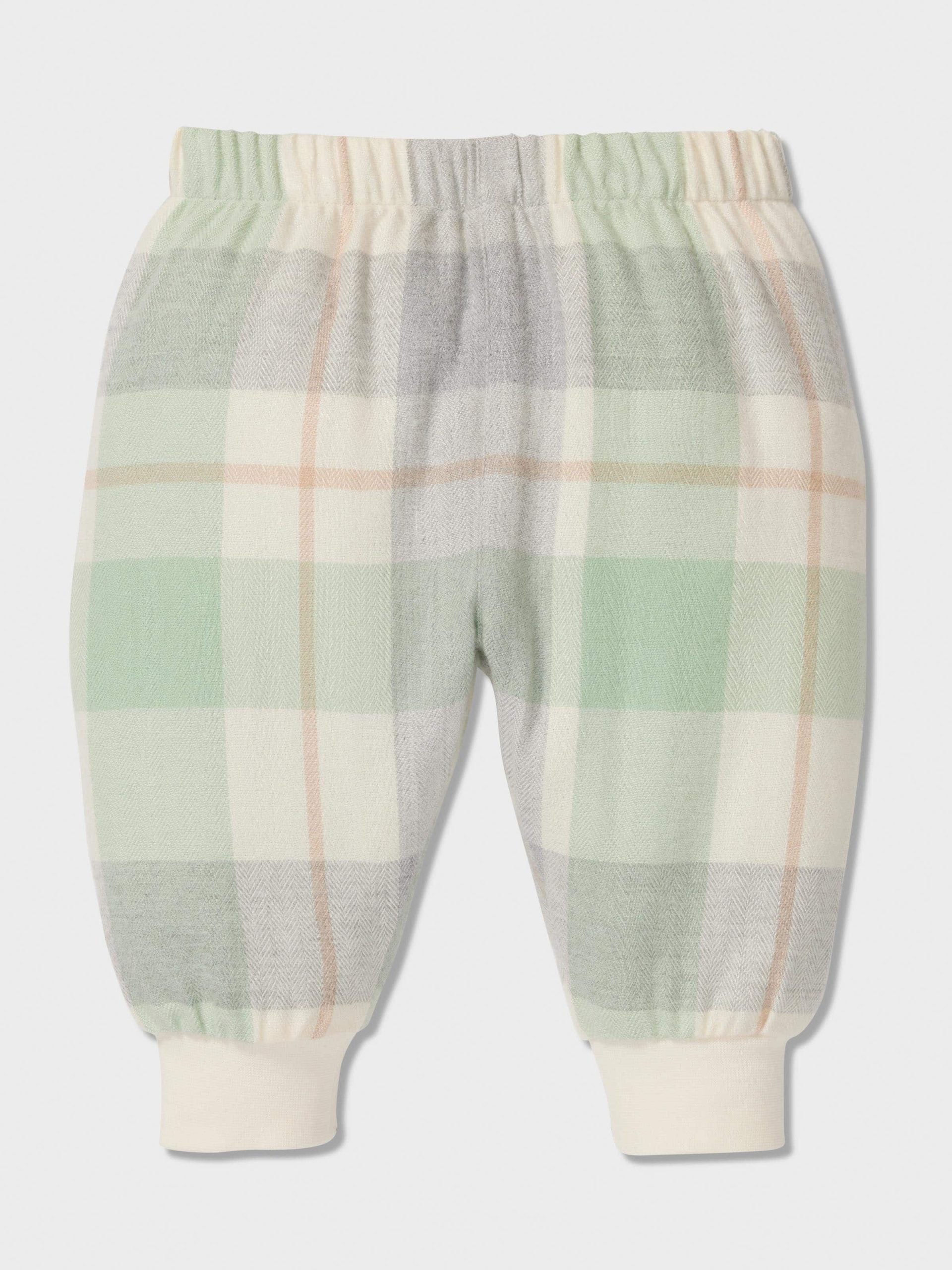 Baby Mint Check Bamboo Flannelette Classic Pj Set mint image 1