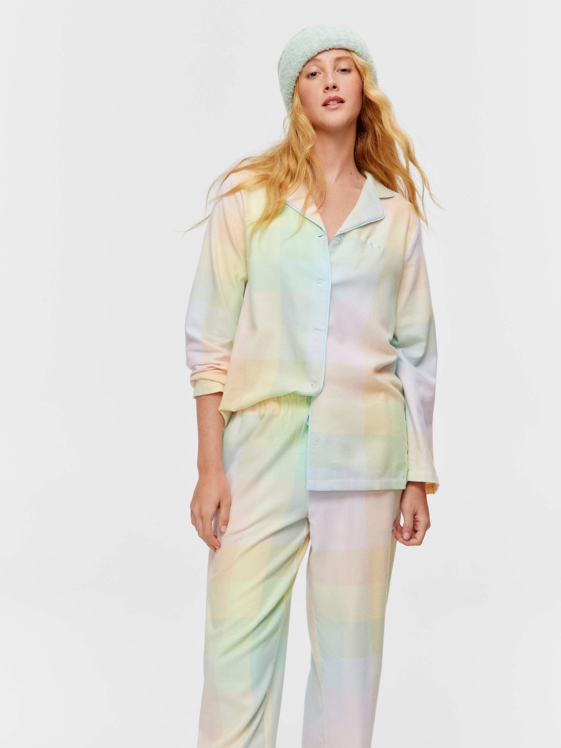 Rainbow Check Classic Flannelette Pj Set multi image 2