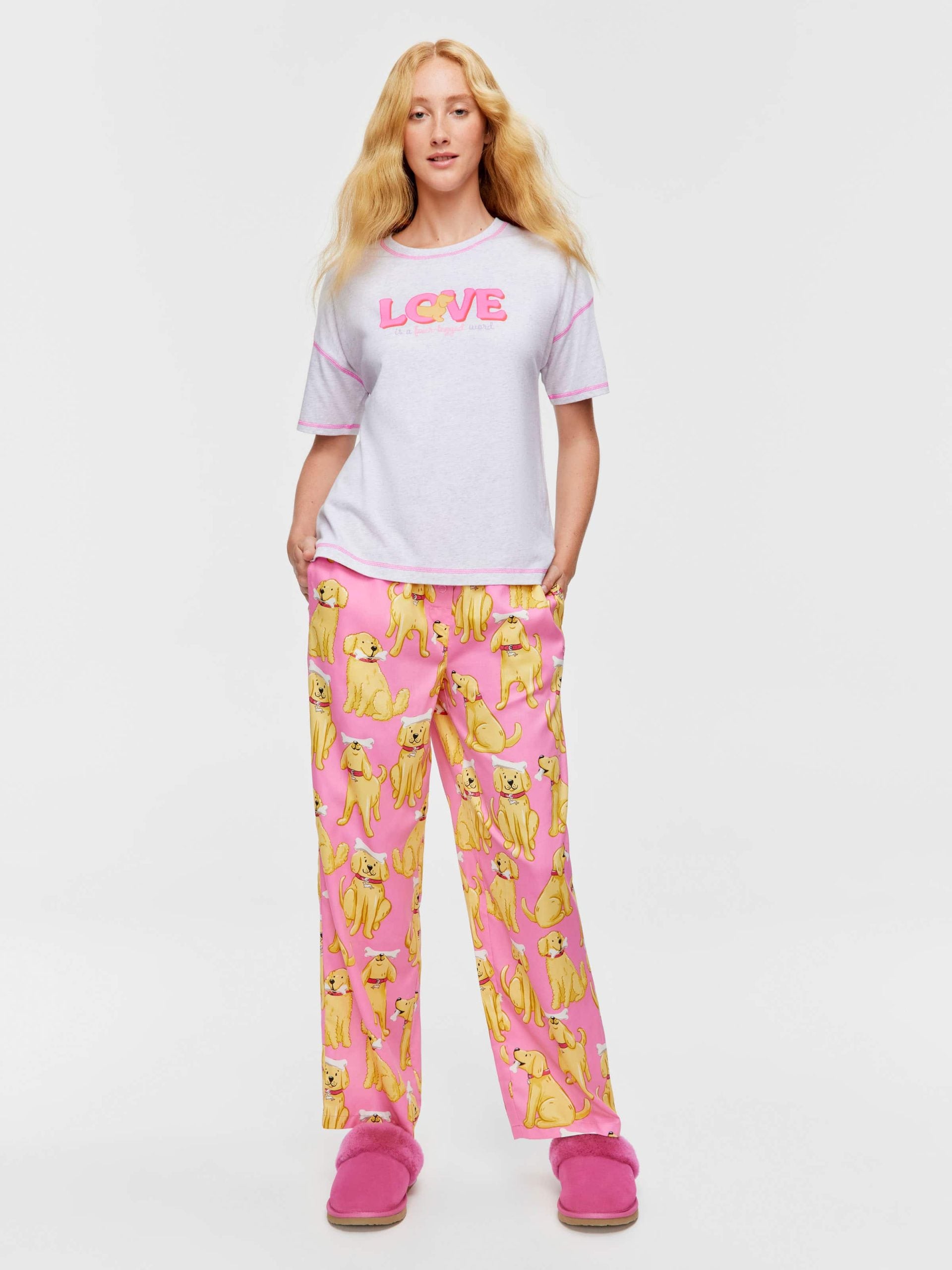 Love Is A 4 Legged Word Tee ltgrey image 1