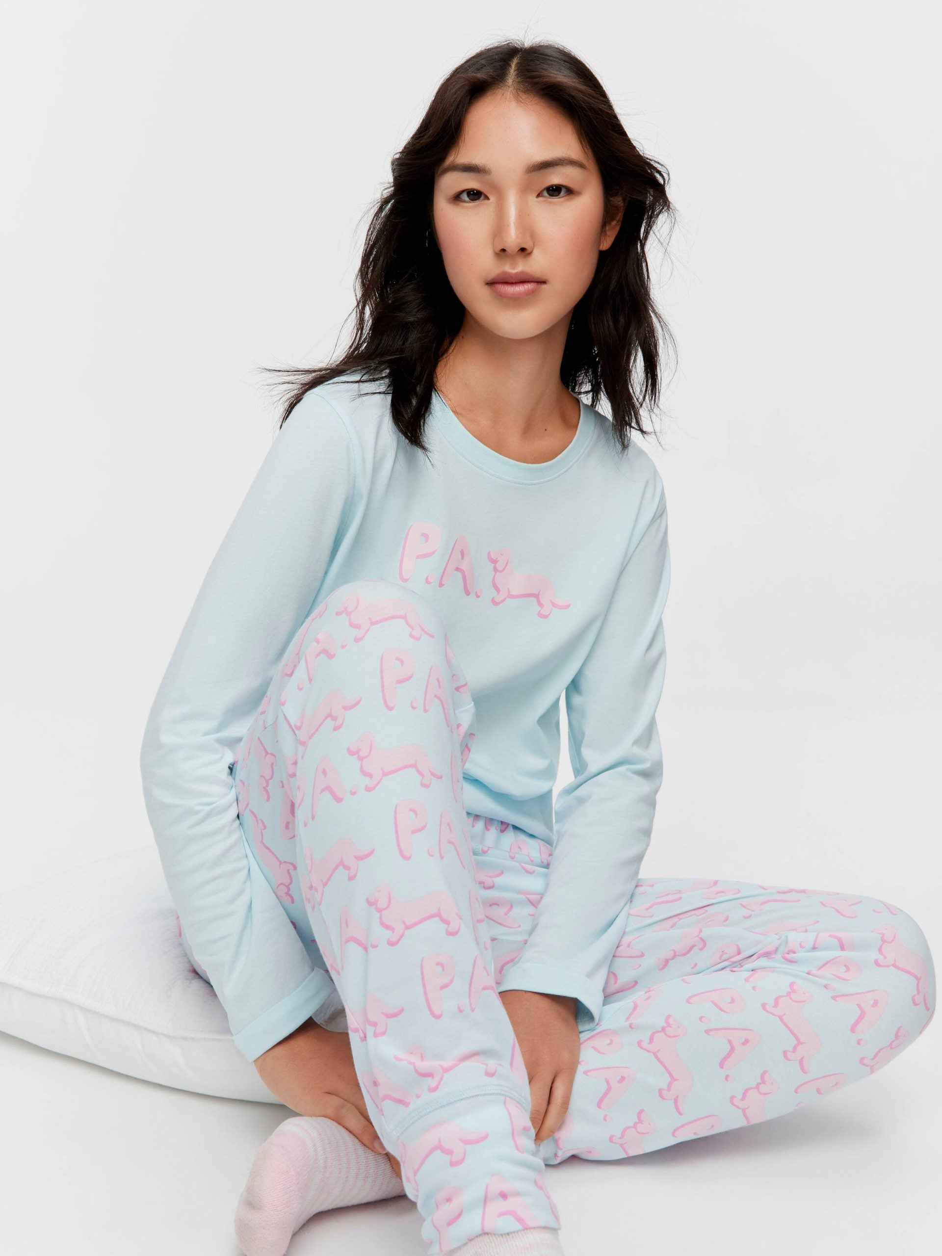 P.A. Branded Long Pj Set multi image 0