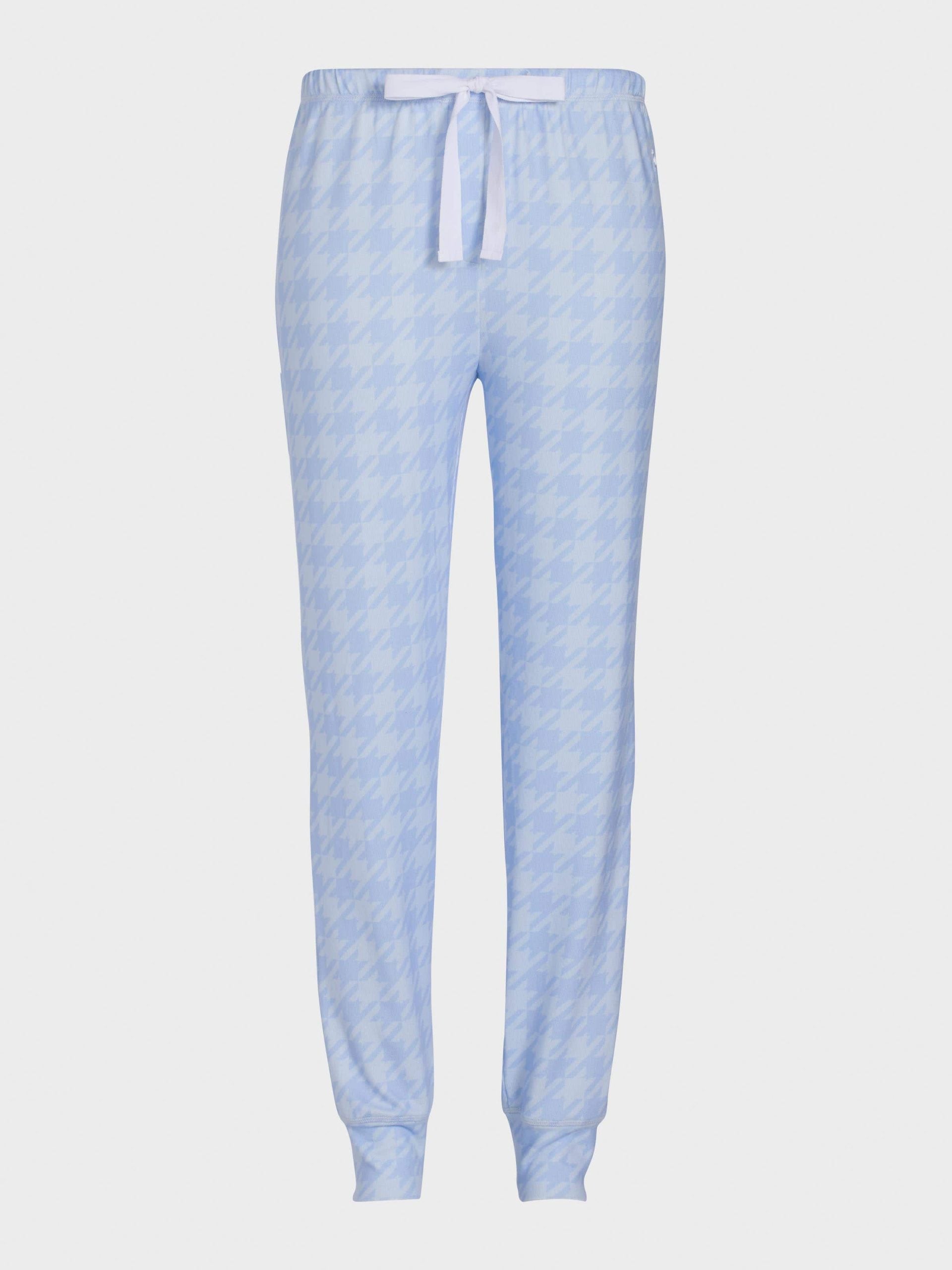 Houndstooth Plush Easy Pj Pant blue image 3