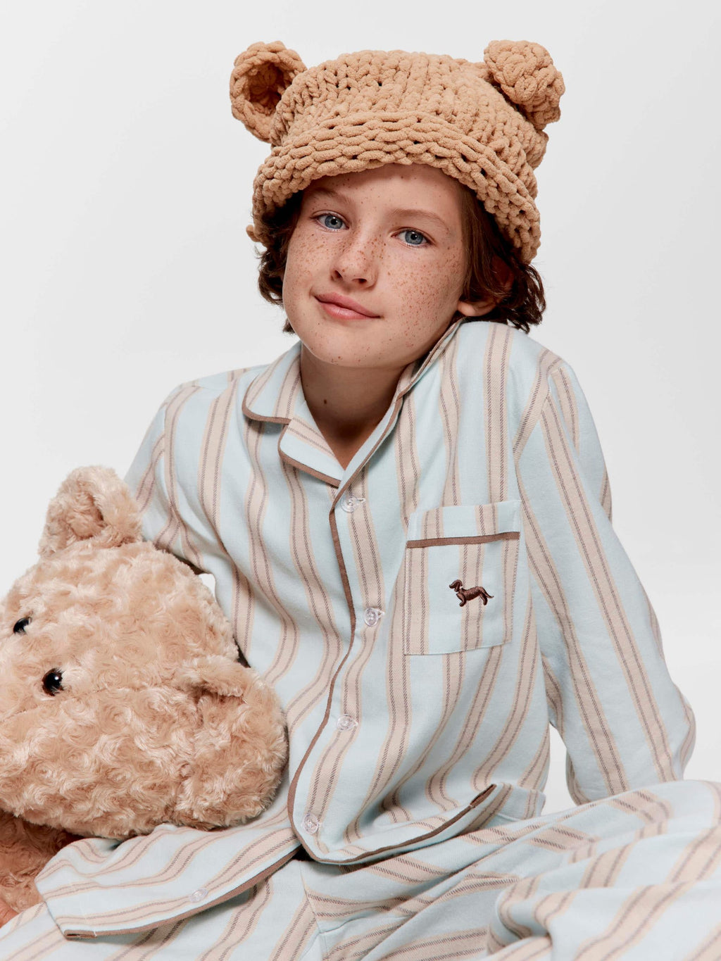 Boys Mint Choc Long Classic Pj Set multi image 0