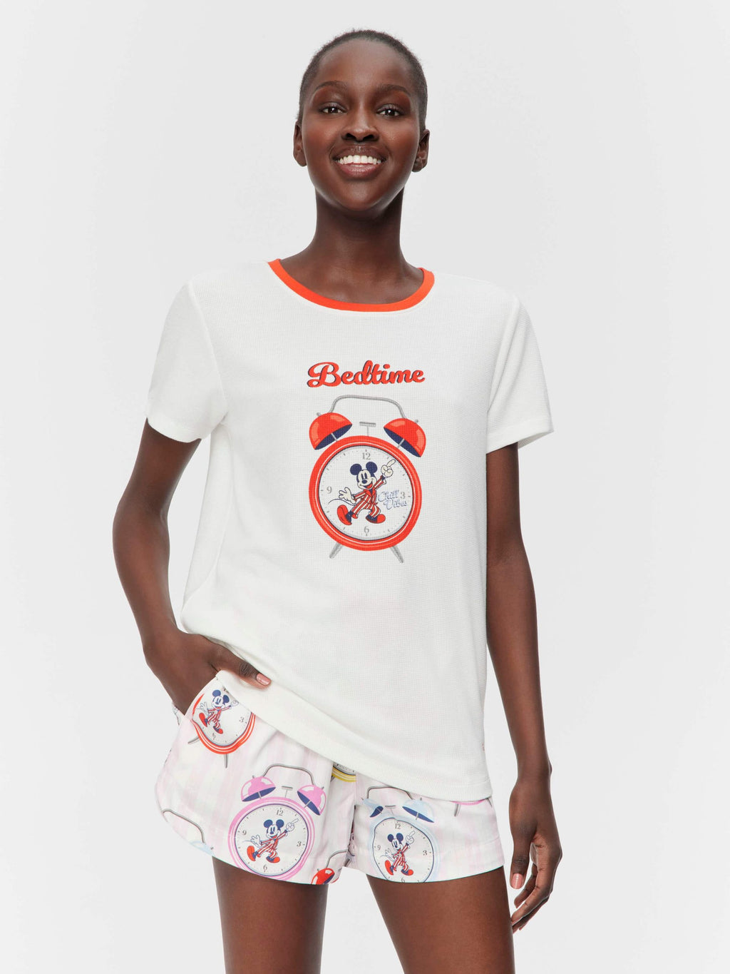 Wake Up Mickey Mouse Waffle Tee Cream image 2