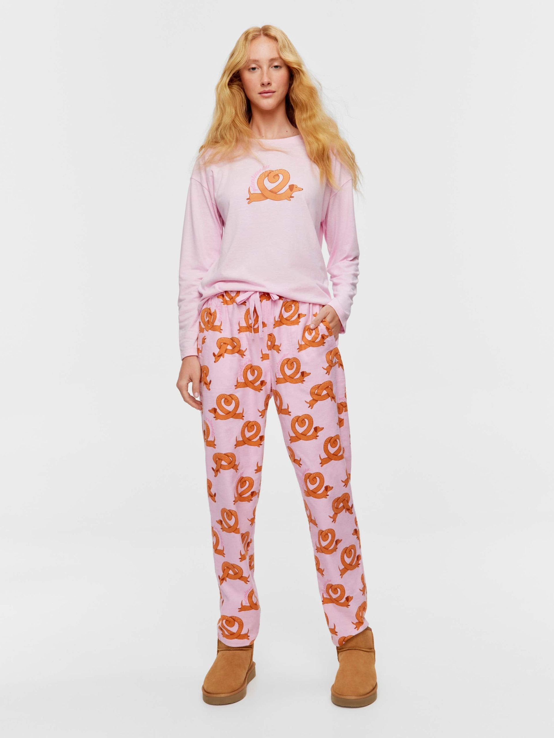 Pretzel Roll Up Flannelette Pj Pant multi image 0