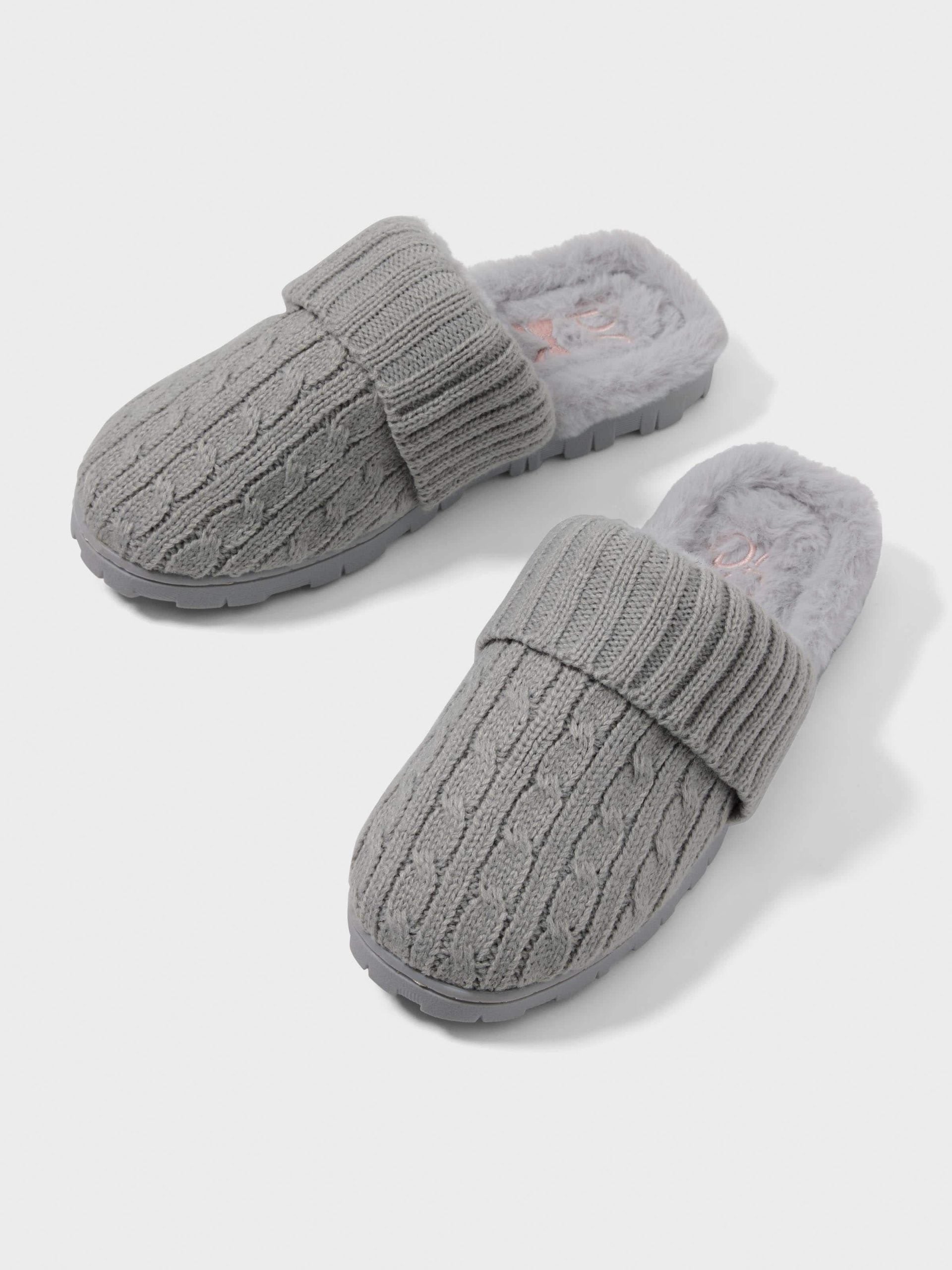 Cable Knit Scuff grey image 0
