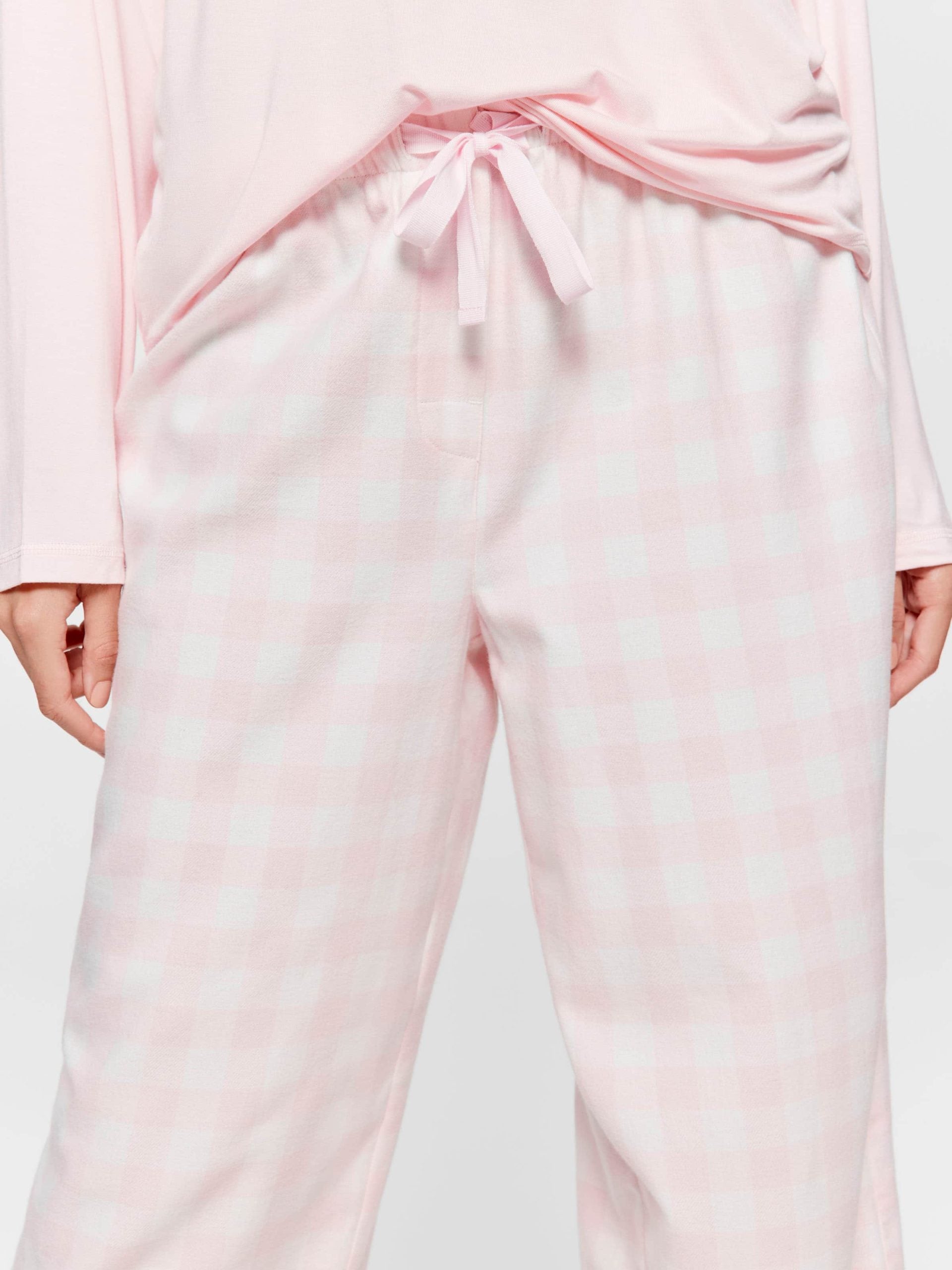 Pink Gingham Classic Flannelette Pj Pant multi image 2