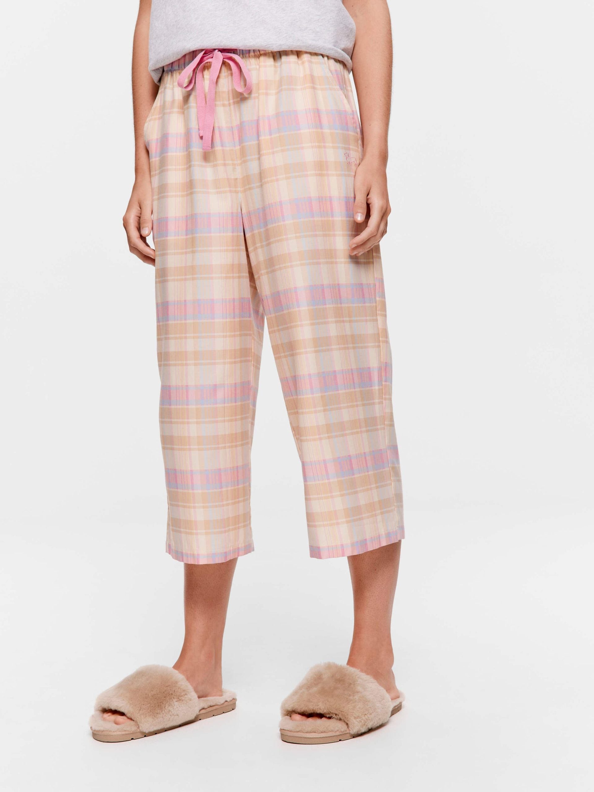 Toffee Check 3/4 Pj Pant multi image 2