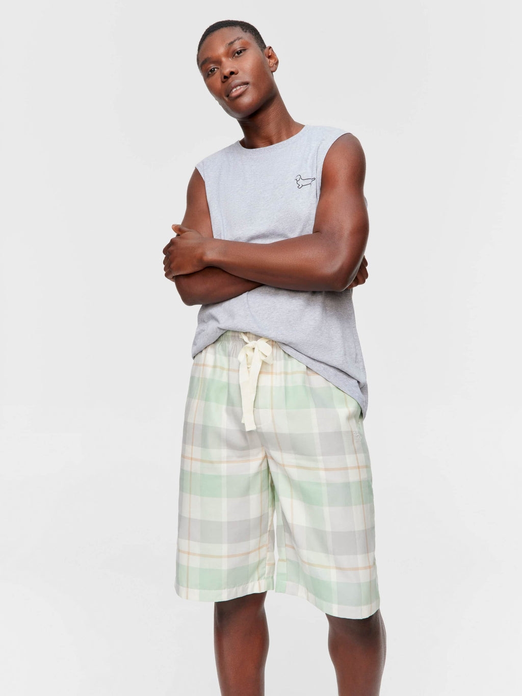 Mint Check Sleep Short multi image 1