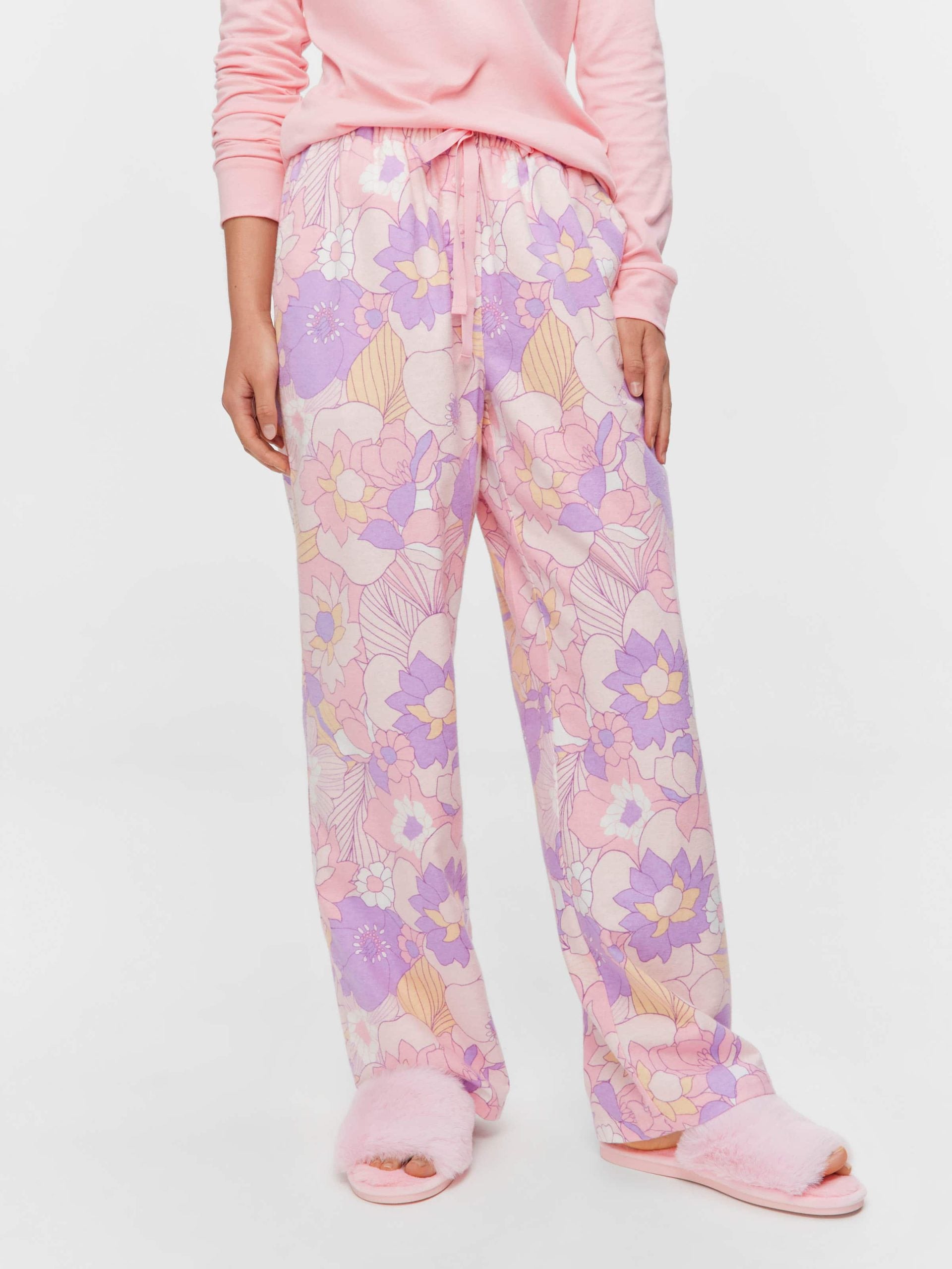 Stencil Floral Classic Flannelette Pj Pant multi image 2