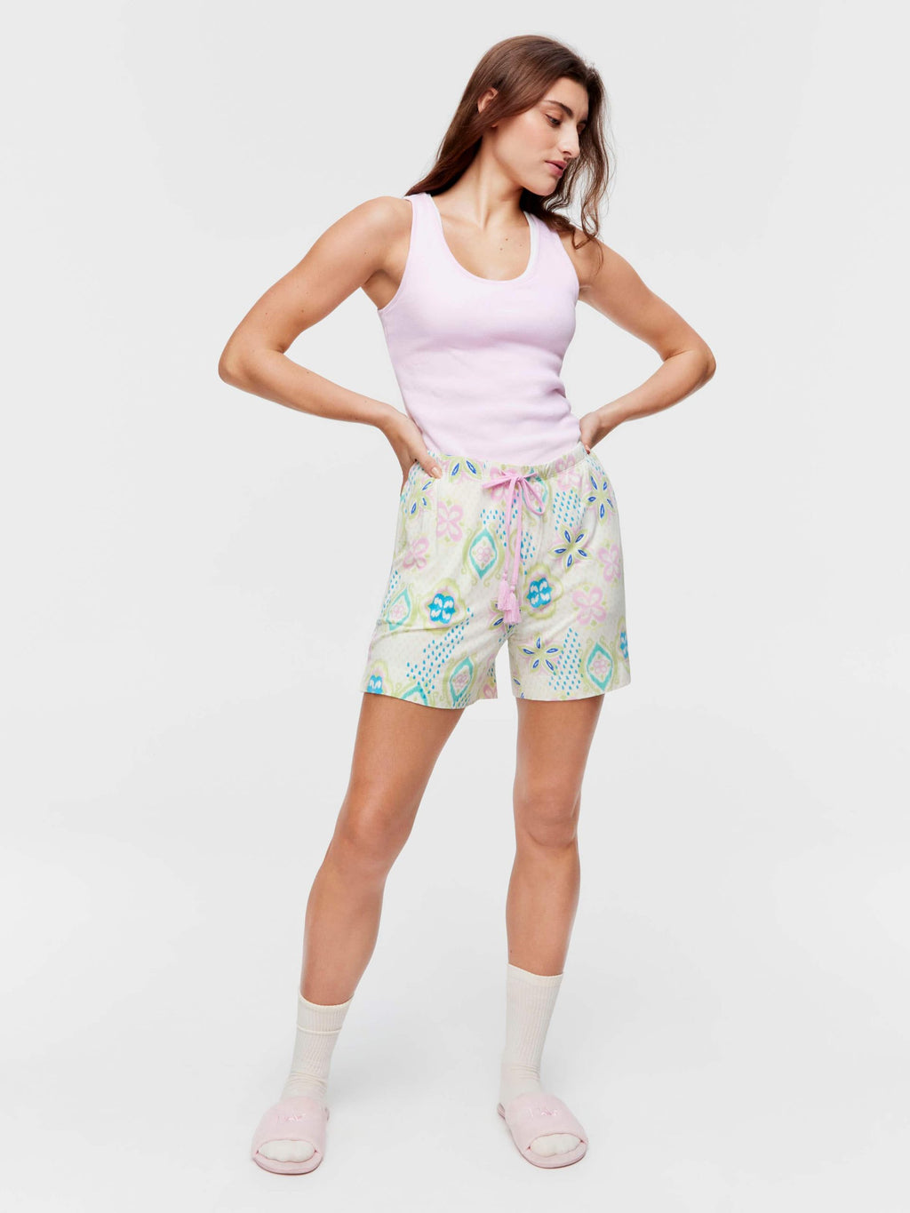 Pastel Printed Long Short multi image 1