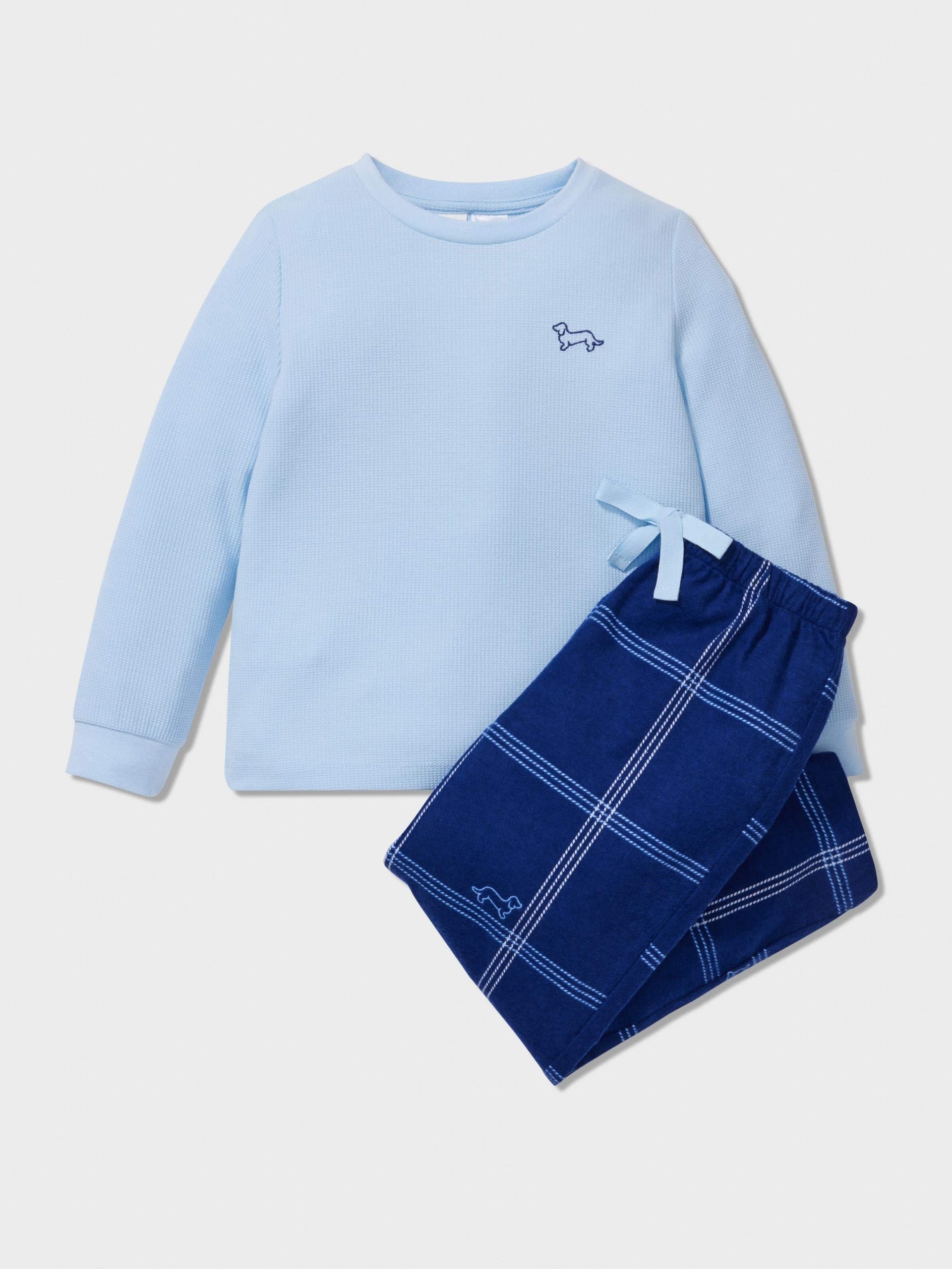 Boys Windowpane Check Long Pj Set multi image 2
