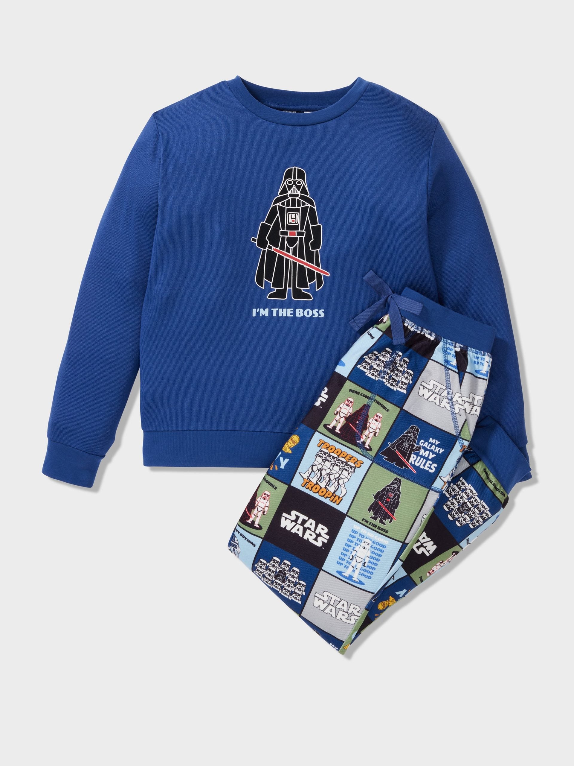 Boys Star Wars Empire Long Plush Pj Set Multi image 0