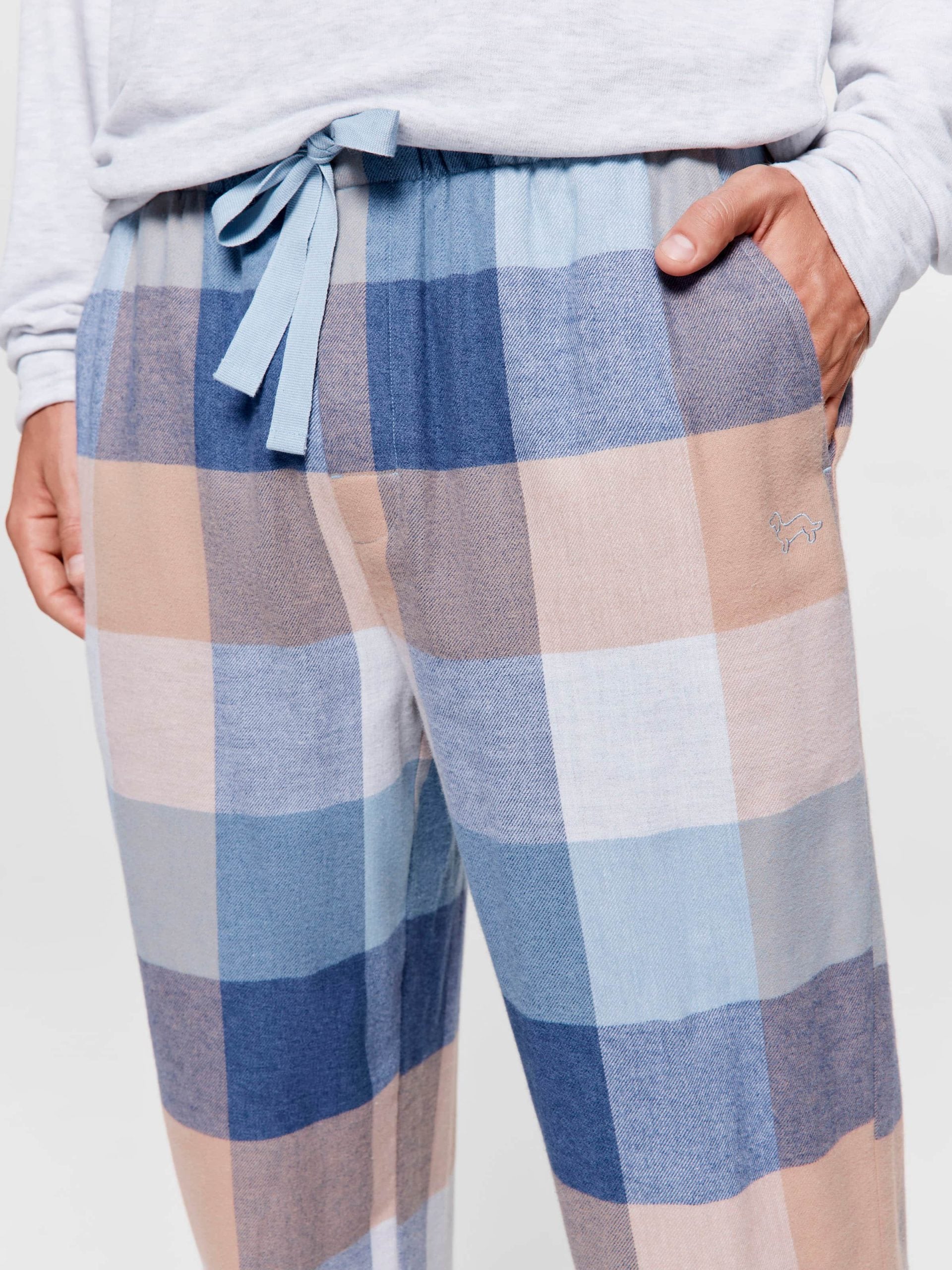 Navy Buffalo Flannelette Pj Pant multi image 2